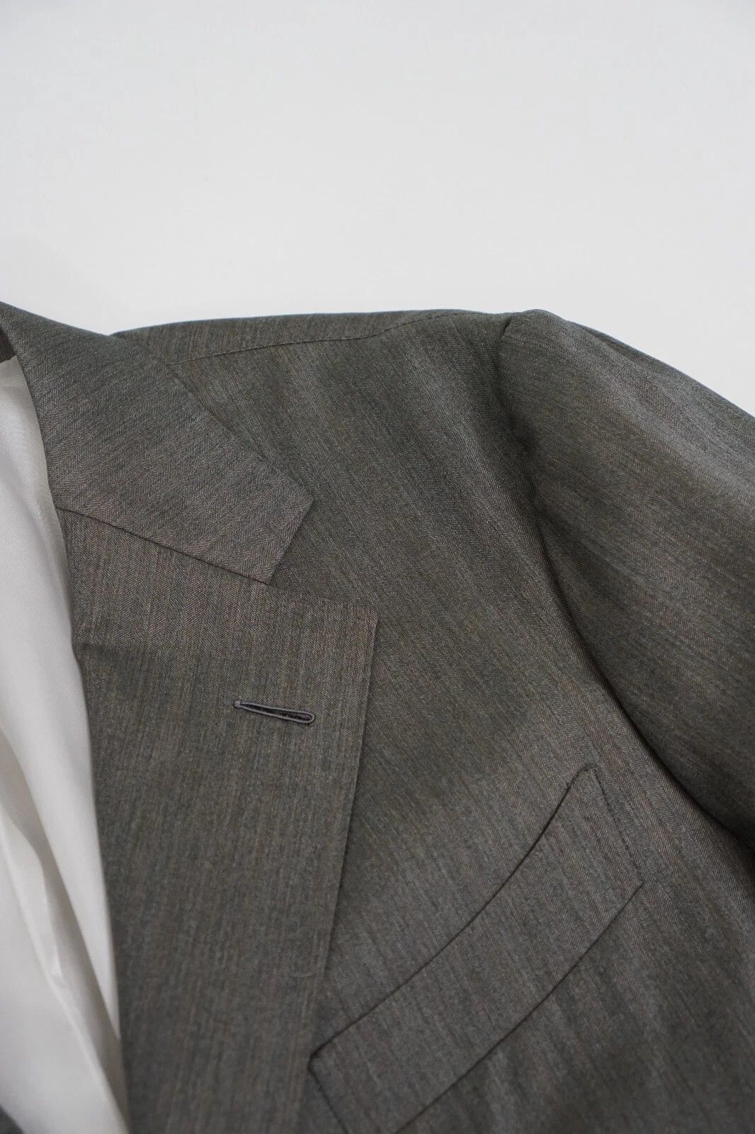 Suitsupply Men Suitsupply Blazer Havana Patch Green Wool Silk UK/US44L Size 44L - 4 Thumbnail