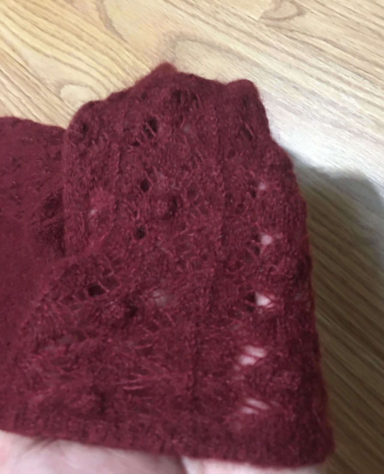 Sezane SÉZANE Mohair Alpaca Blend Cardigan Sweater Burgundy XS Size XS / US 0-2 / IT 36-38 - 8 Thumbnail