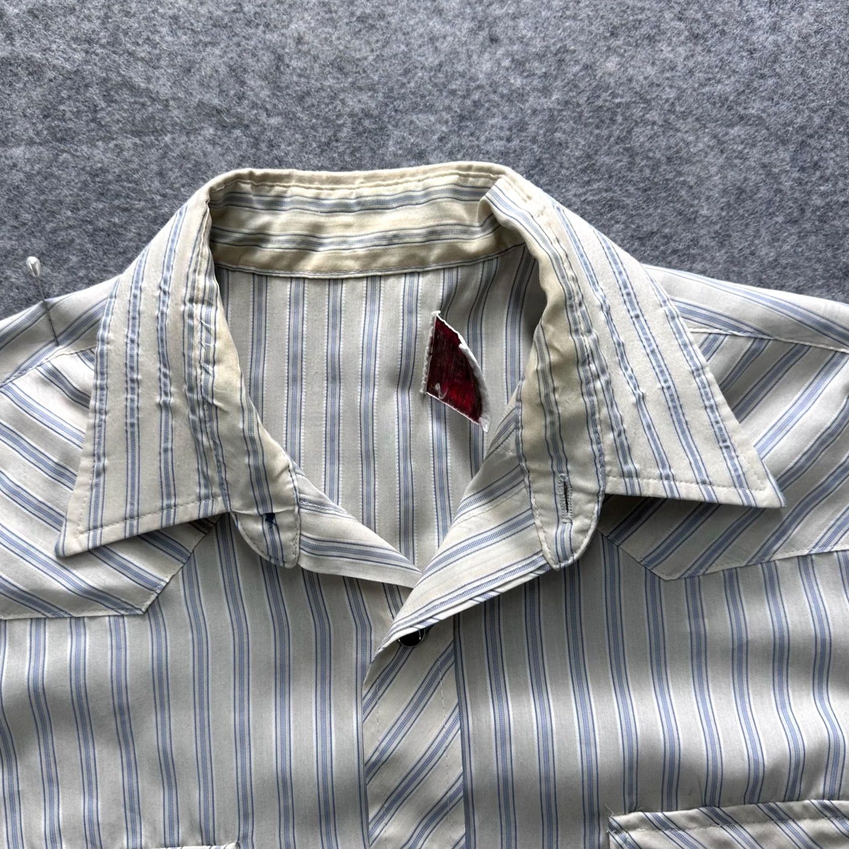 Wrangler Vintage Wrangler Shirt Mens M White Striped Western Snap Button Long Tails USA Size US M / EU 48-50 / 2 - 3 Thumbnail