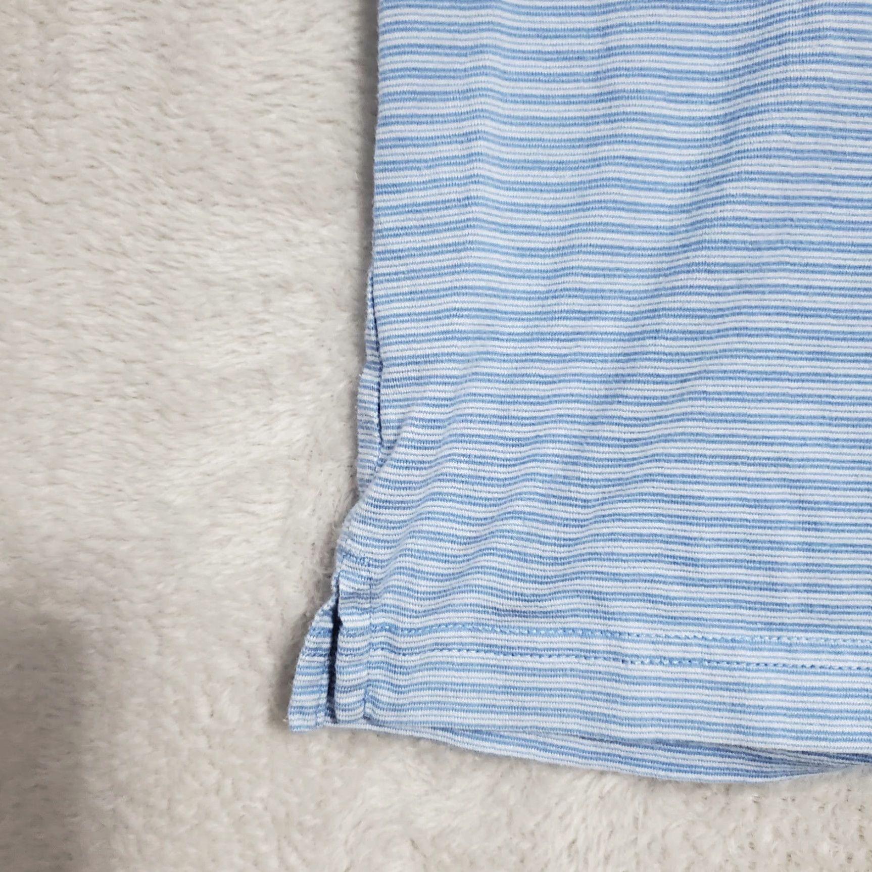 Vintage Robert Barakett Montreal Polo Shirt Men XL Blue White Striped Pima Cotton Casual Shirt Size US XL / EU 56 / 4 - 5 Thumbnail