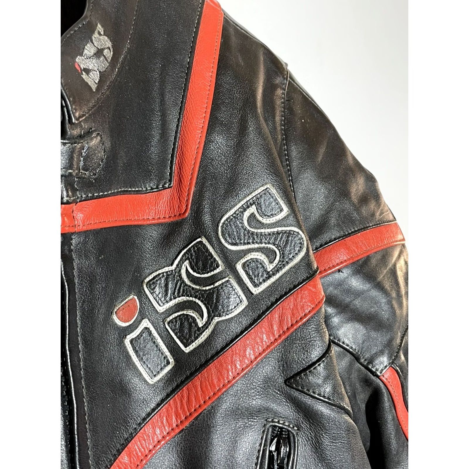 Vintage VINTAGE Patchwork IXS Leather Jacket Motorcycle Mens Regular Size M Black Size US M / EU 48-50 / 2 - 5 Thumbnail
