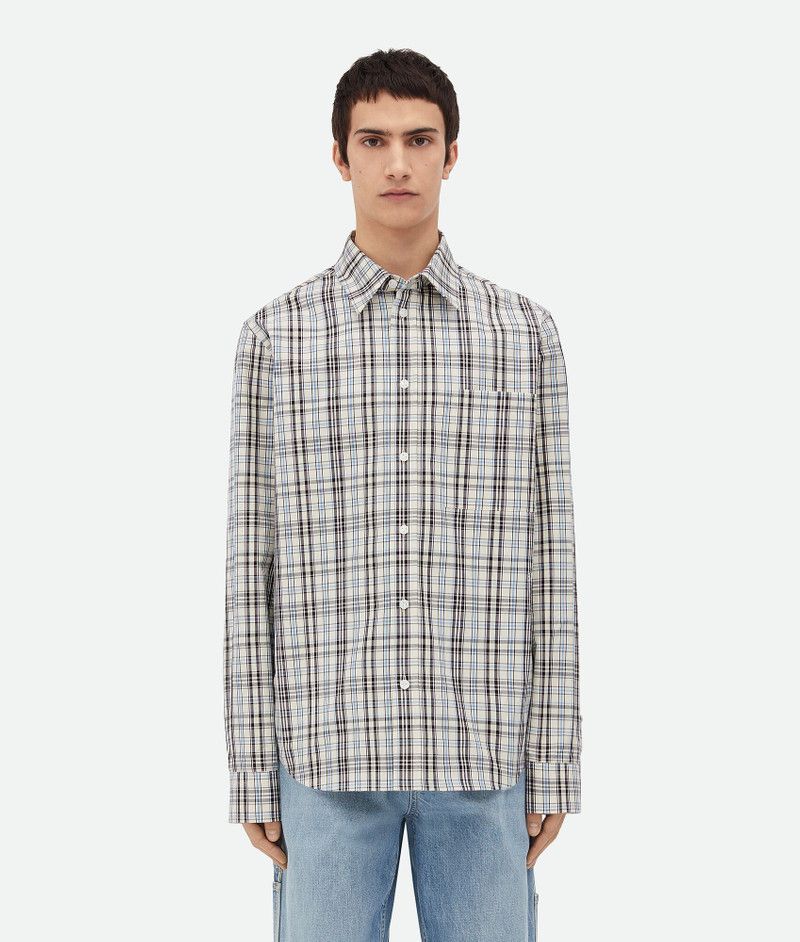 Bottega Veneta o1s1rm0326 Checked Cotton Shirt in Multicolor Size US M / EU 48-50 / 2 - 1 Thumbnail