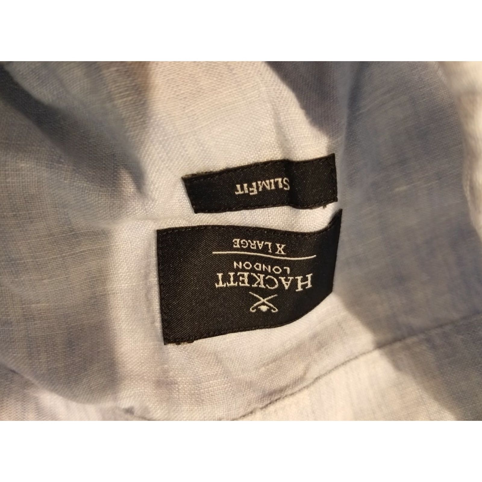 Hackett **XL Blue Hackett Linen Dress Shirt** User: **Blue XL Hackett Linen Dress Shirt** Size 46R - 3 Thumbnail