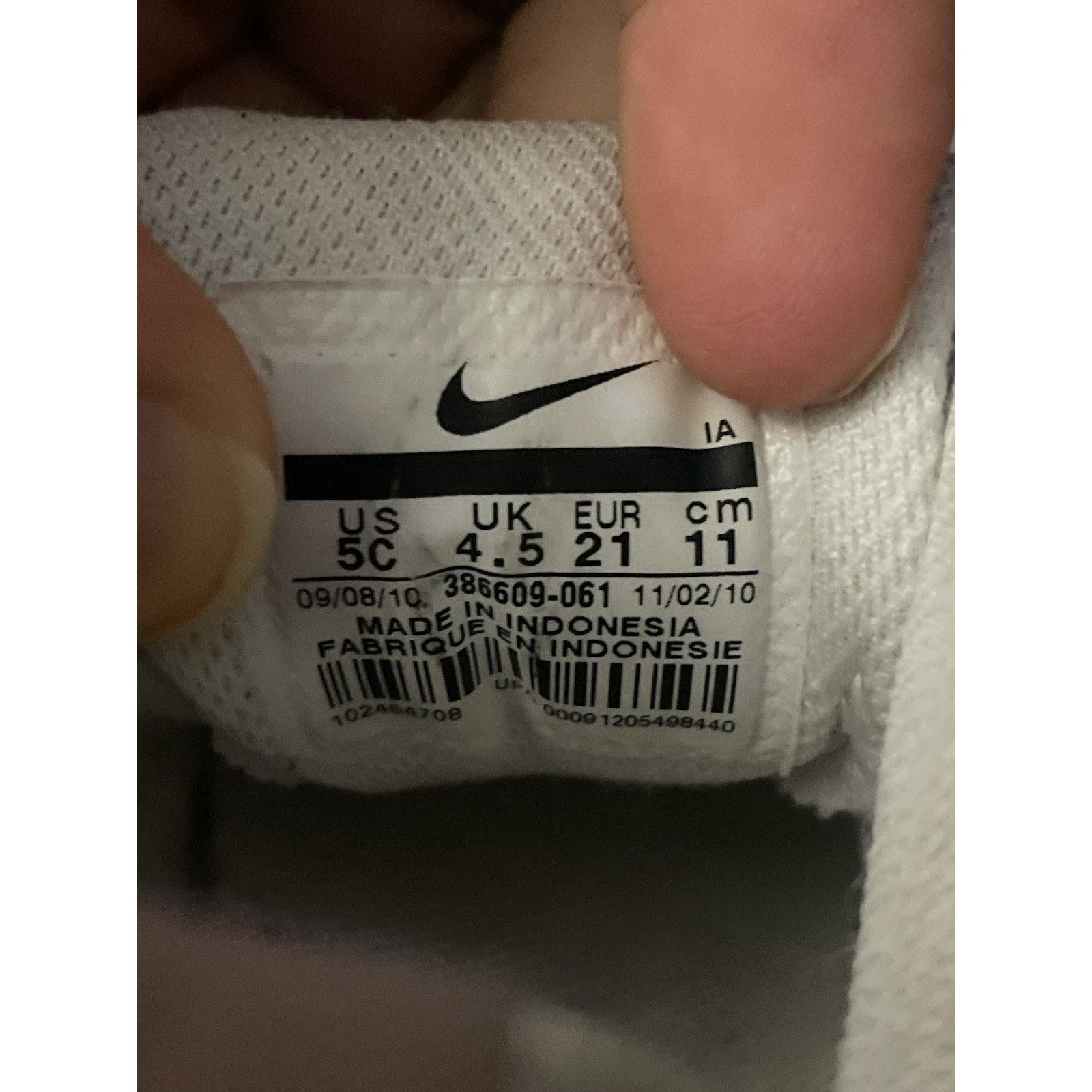 Nike Size 5c-Nike Air Max P2 Toddler Shoes White Pink 386609-061 Size US 5 / EU 37 - 6 Thumbnail