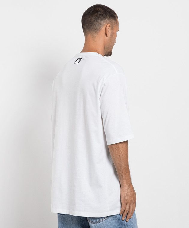 Balmain o1y0426 Logo Crewneck T-Shirt in White Size US XXS / EU 40 - 3 Thumbnail