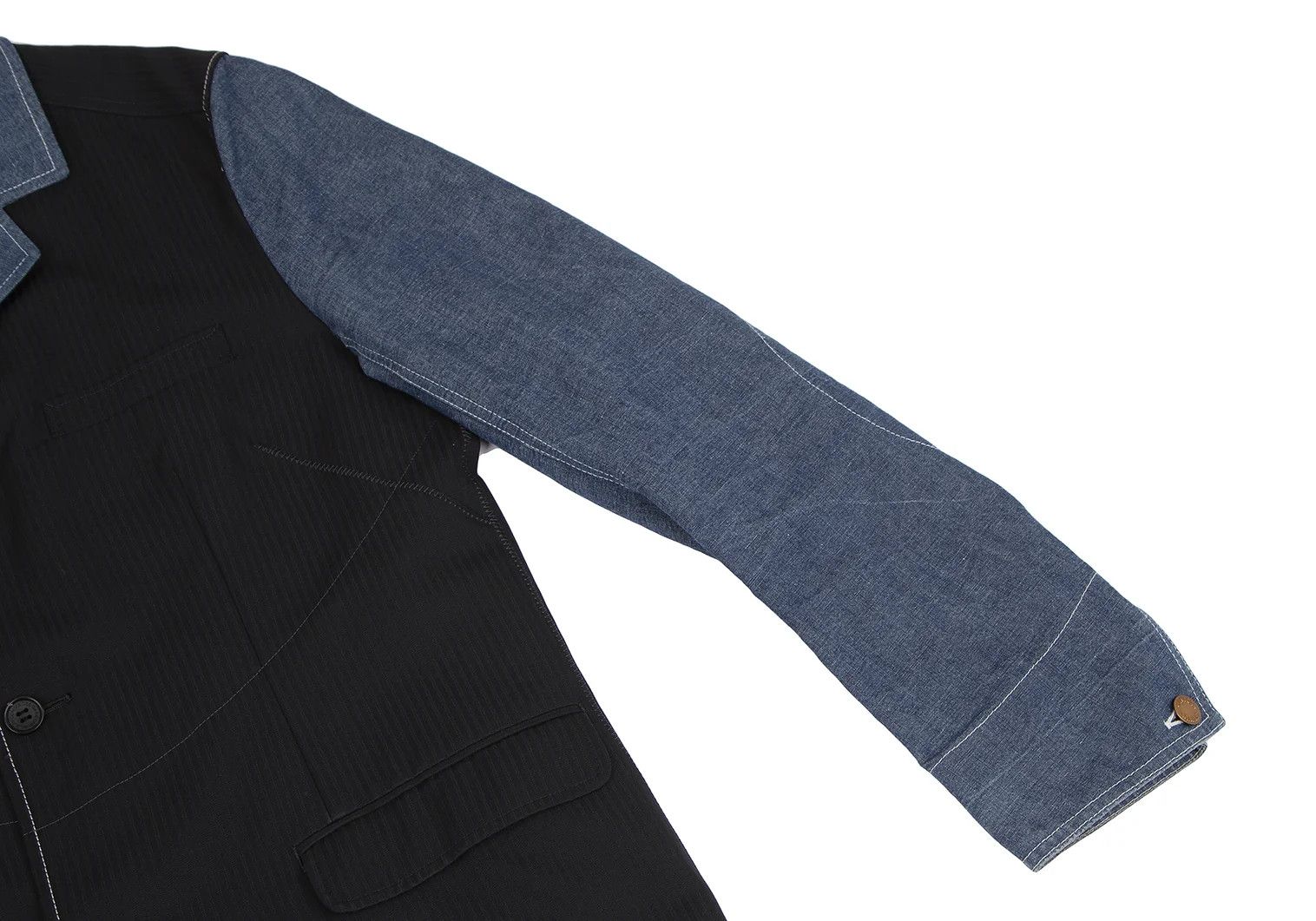 Junya Watanabe Cotton Linen Denim Coverall Coat in Navy Blue and Others Size US M / EU 48-50 / 2 - 6 Thumbnail
