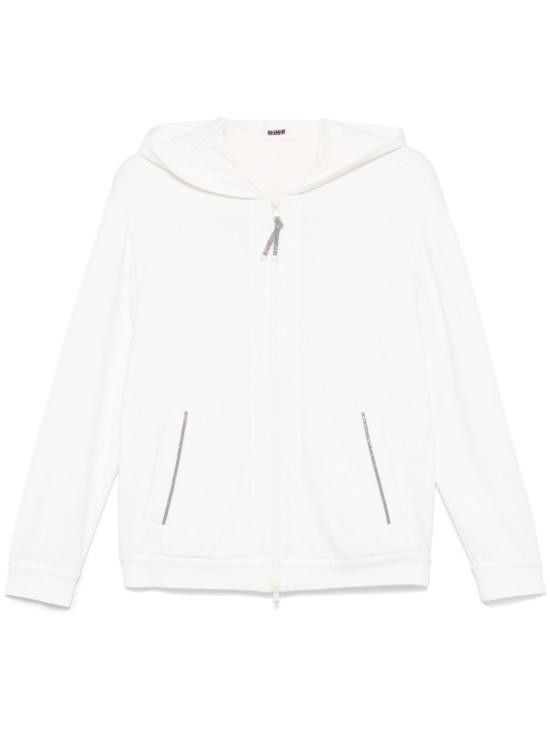 Brunello Cucinelli BRUNELLO CUCINELLI Women Hoodies MD828SB806 C8329 White Size XL / US 12-14 / IT 48-50 - 1 Thumbnail