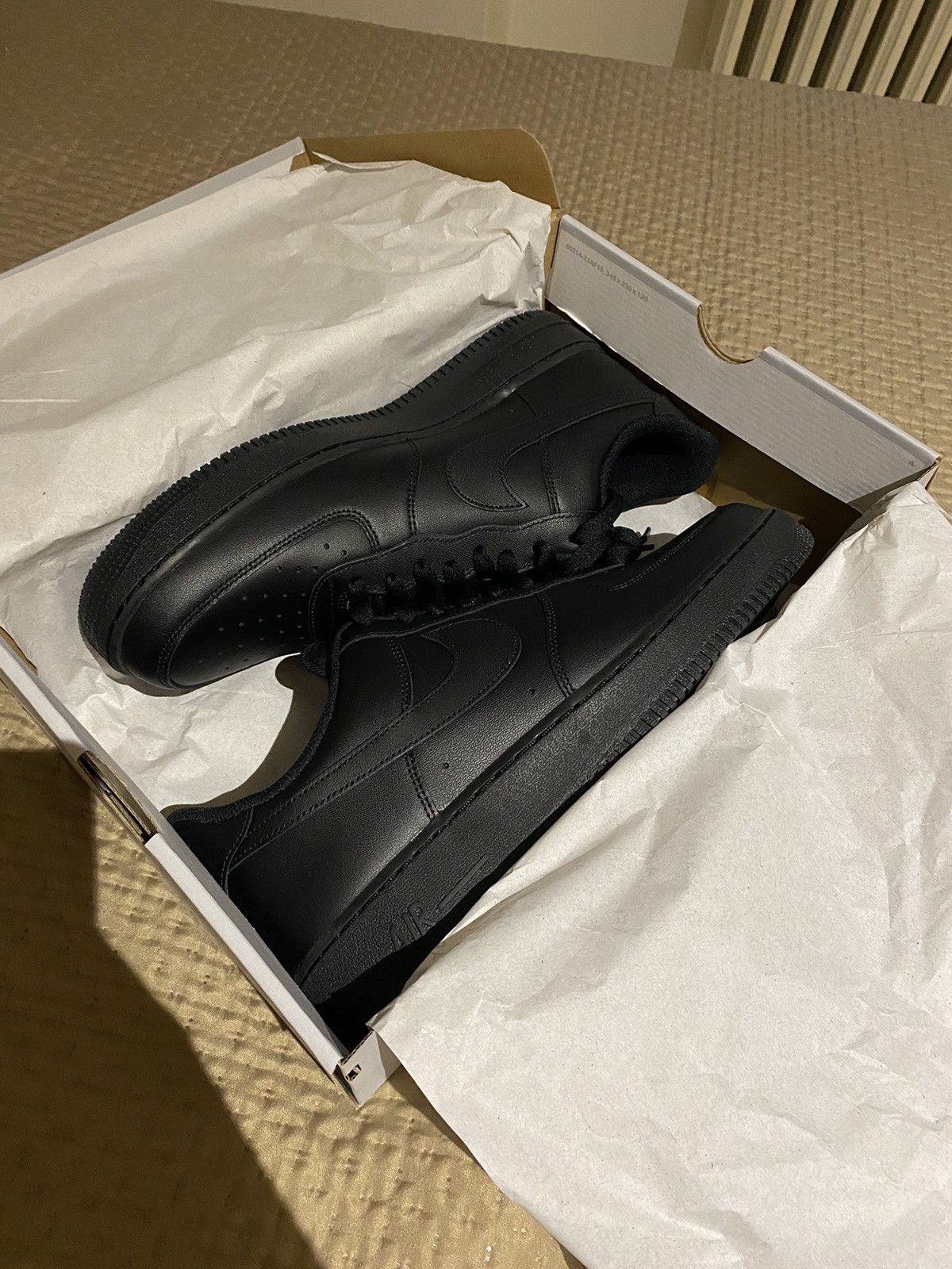 Nike Nike Air Force 1 ‘07 Black Size US 12 / EU 45 - 5 Thumbnail