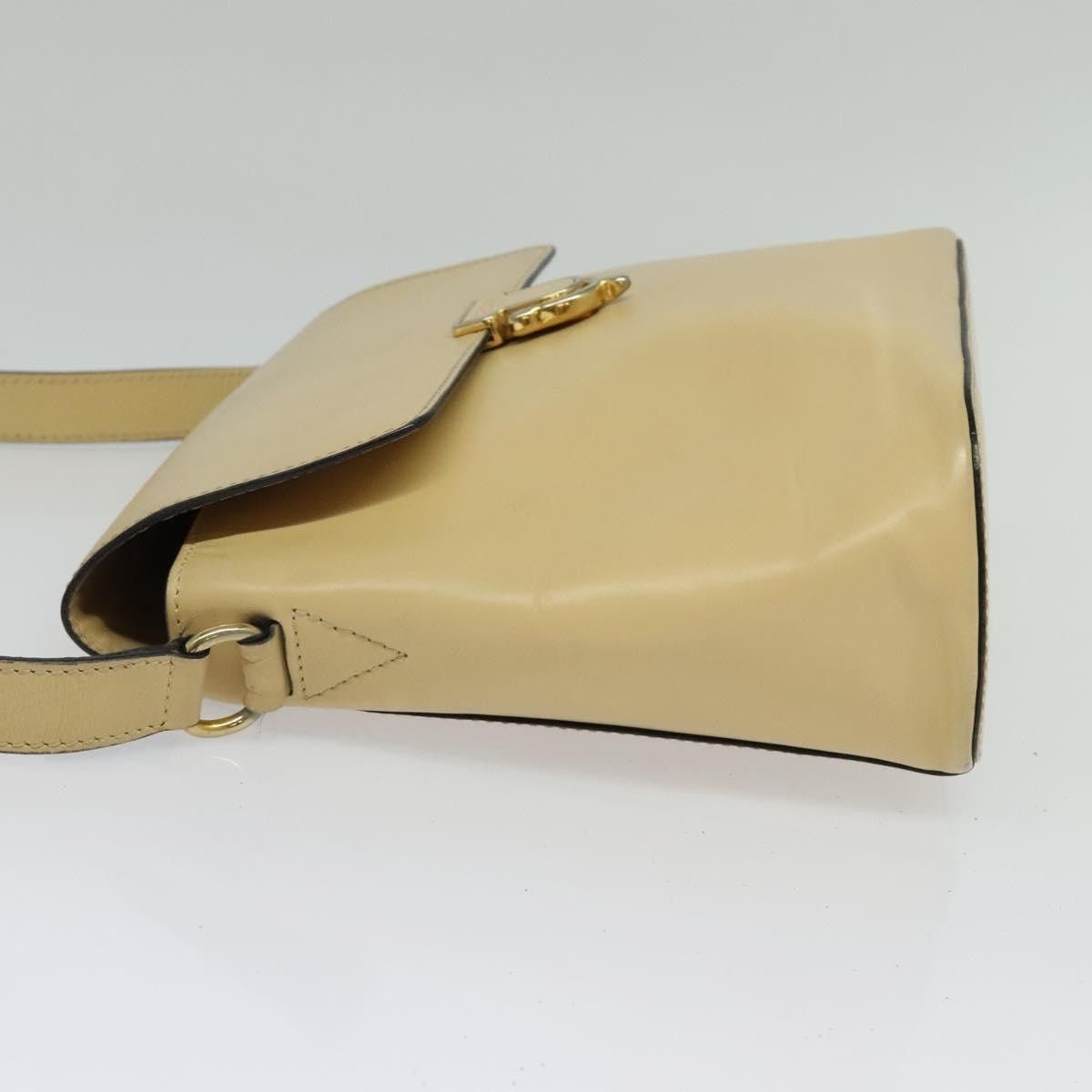 Celine CELINE Shoulder Bag Leather Beige Gold Size ONE SIZE - 4 Thumbnail