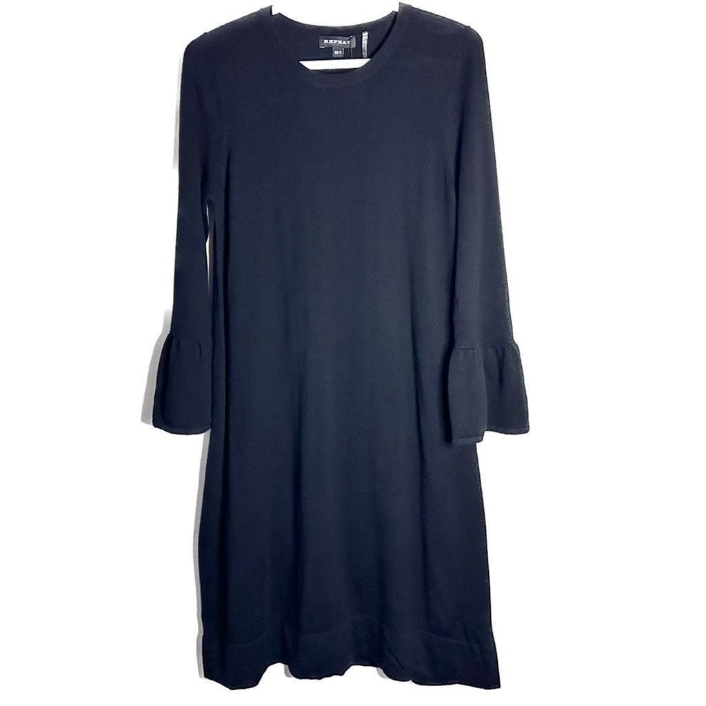 Other New Repeat Merino Wool Black Midi Sweater Dress S 38 Size S / US 4 / IT 40 - 3 Thumbnail