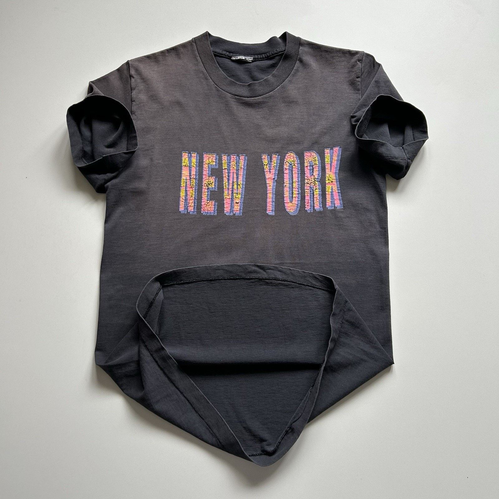 Vintage Vintage 90s New York T Shirt Small Faded Black Single Stitch Size US S / EU 44-46 / 1 - 3 Thumbnail