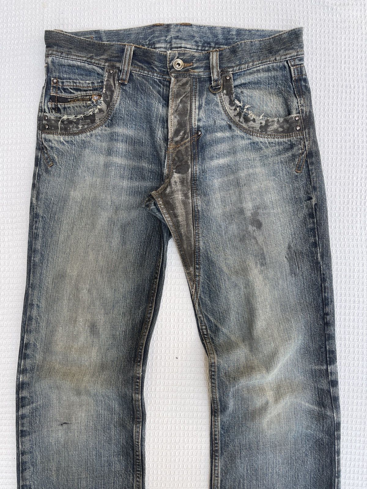 Nicole Club Last Drop🔥Rare🔥Nicole Club For Men Bootcut Distressed Jeans Size US 32 / EU 48 - 4 Thumbnail