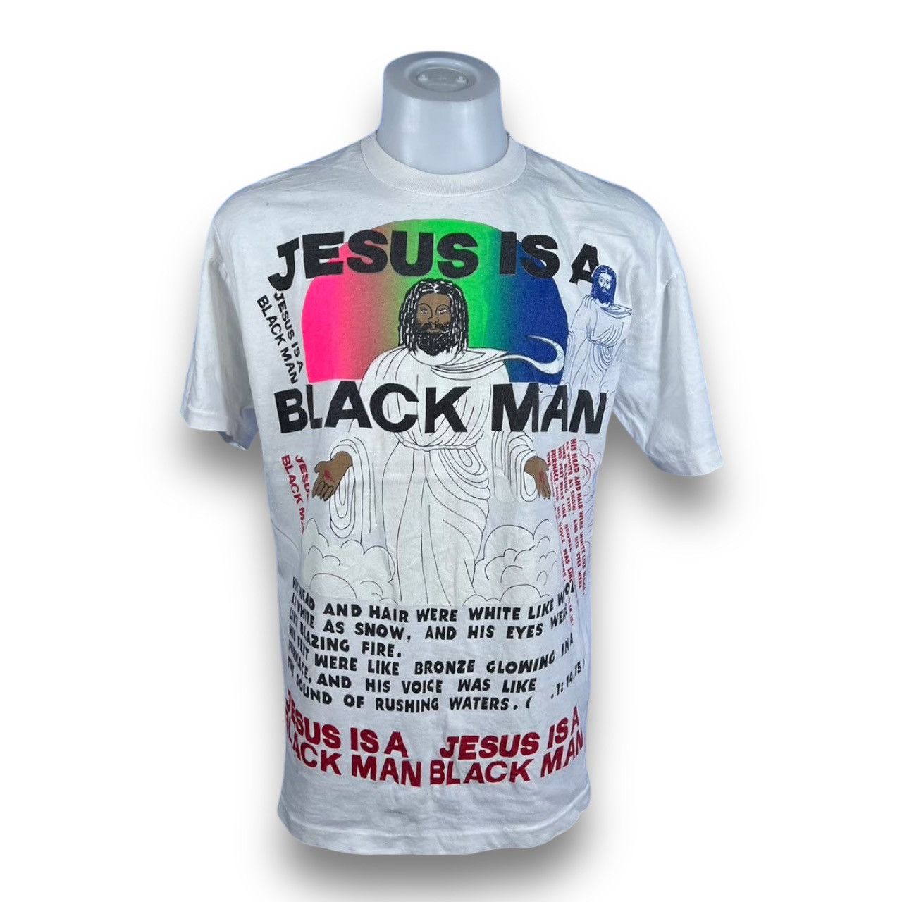 Rap Tees × Vintage Jesus Is A Black Man Vinatge Bootleg 90s T