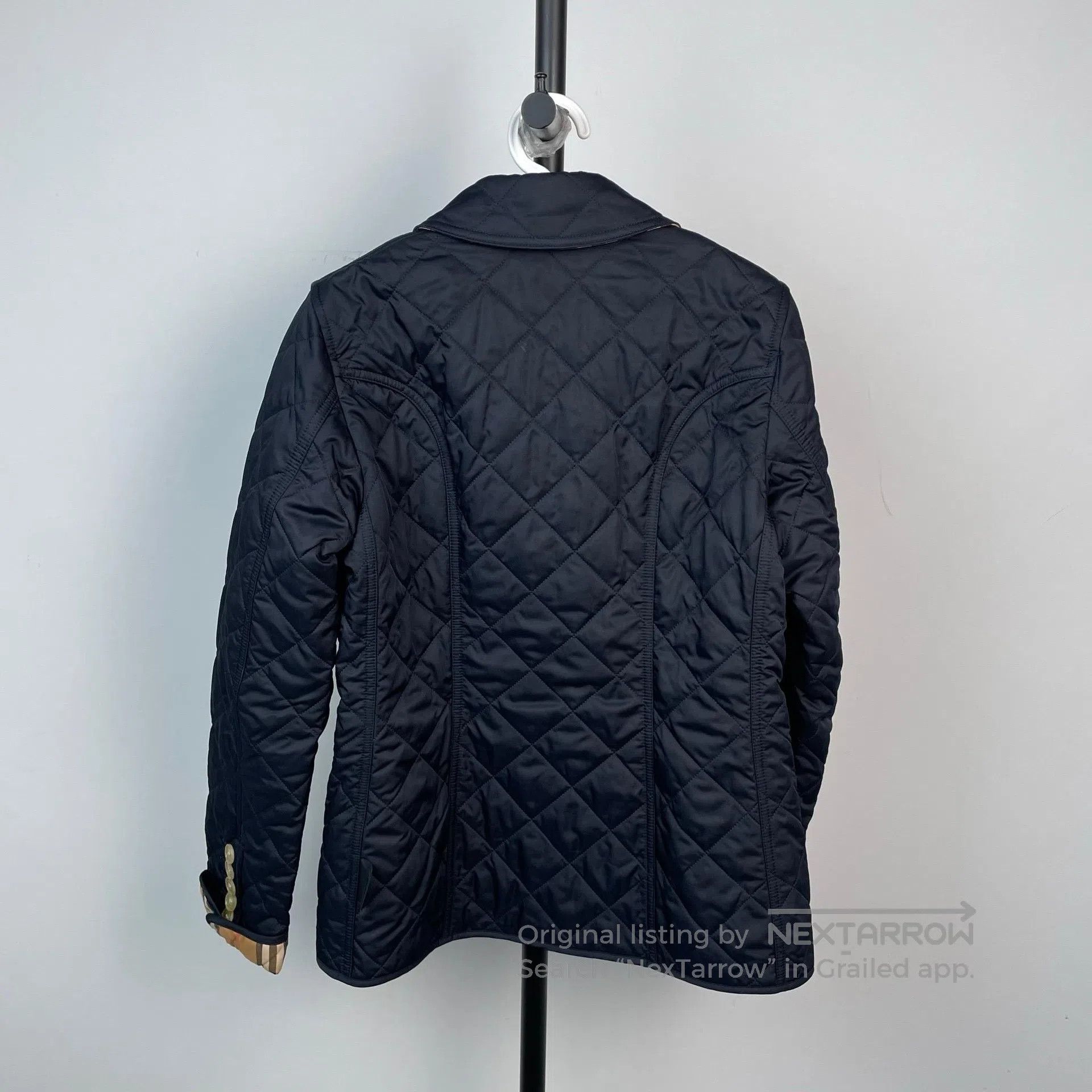 Burberry Burberry Blue black diamond quilted single-breasted jacket Size US L / EU 52-54 / 3 - 2 Thumbnail
