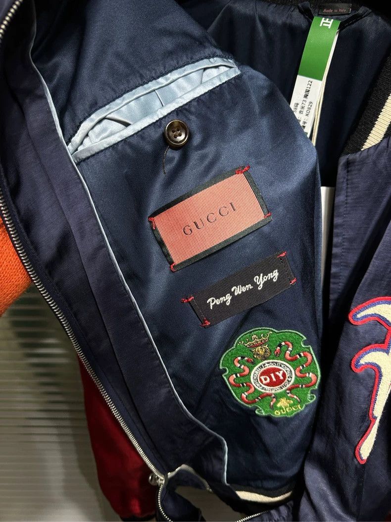 Gucci Gucci Scorpion Embroidered Baseball Jacket-2506 Size US L / EU 52-54 / 3 - 6 Thumbnail