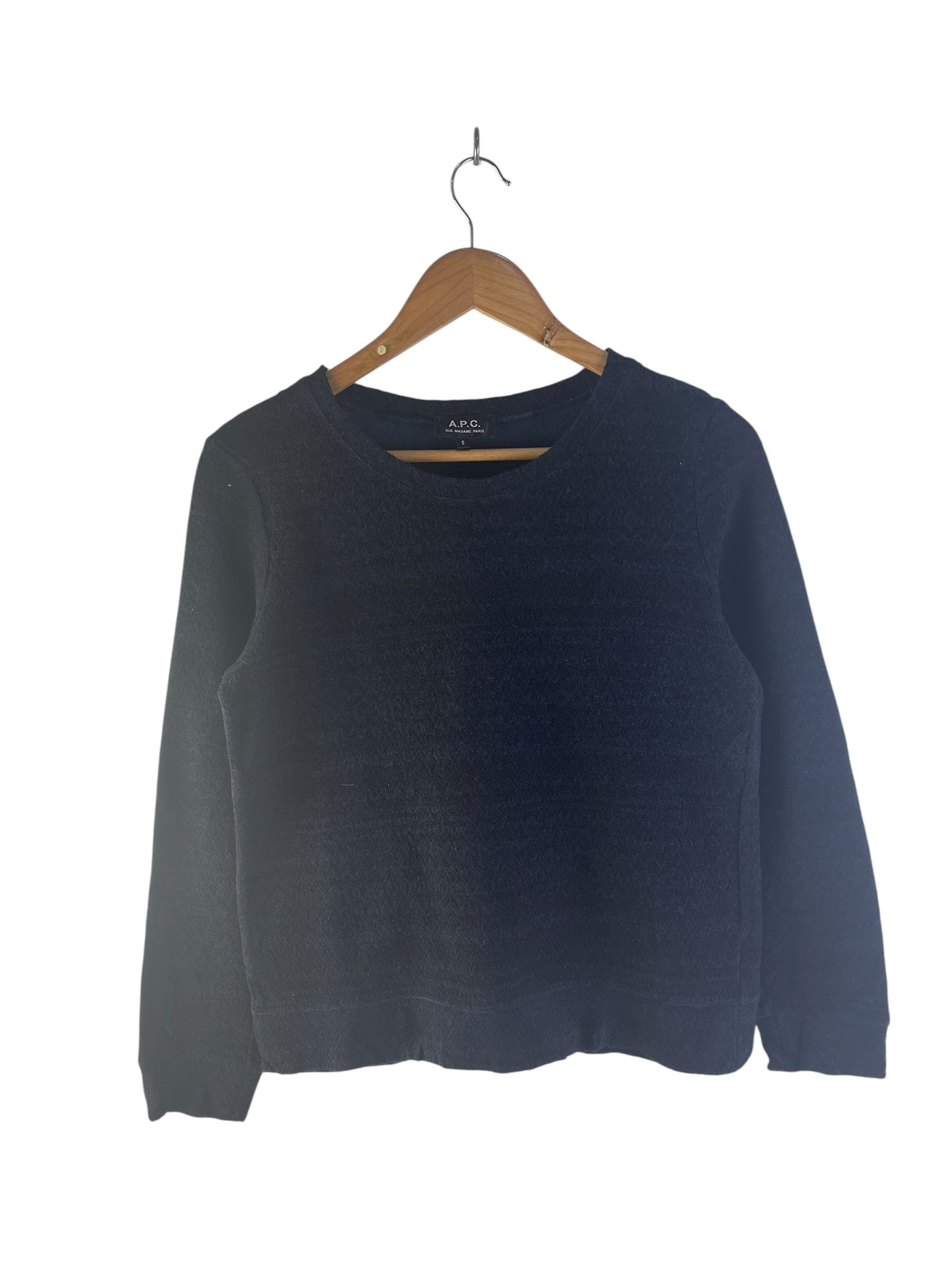 A.P.C. A.P.C. Navy Cotton Wool Crewneck Sweater Made in Japan Size US S / EU 44-46 / 1 - 2 Thumbnail