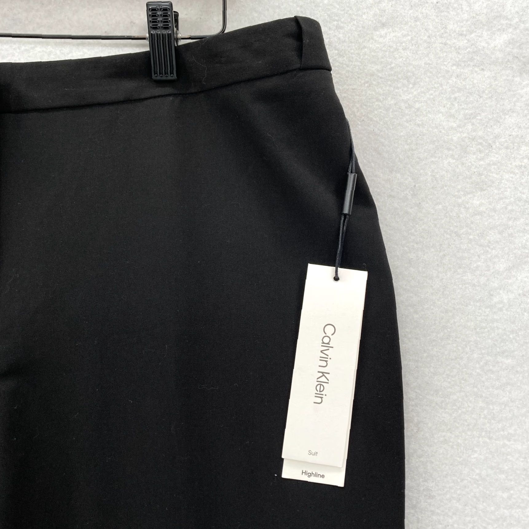 Calvin Klein Calvin Klein Highline Pants Women's 12 Black Stretch Slim Leg Ankle Career Size 34" / US 12 / IT 48 - 3 Thumbnail