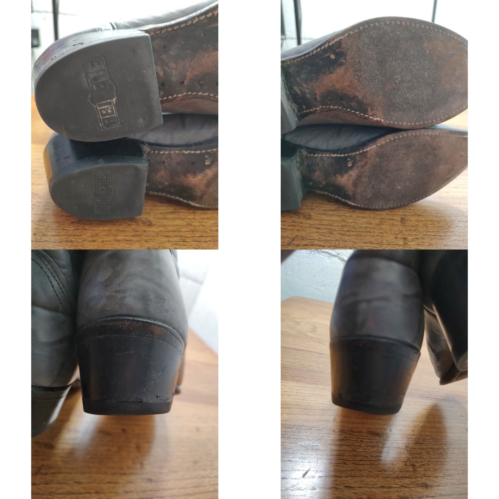 VINTAGE Abilene Cowboy Boots Mens 10.5 D Gray Marble Western Boots 6725