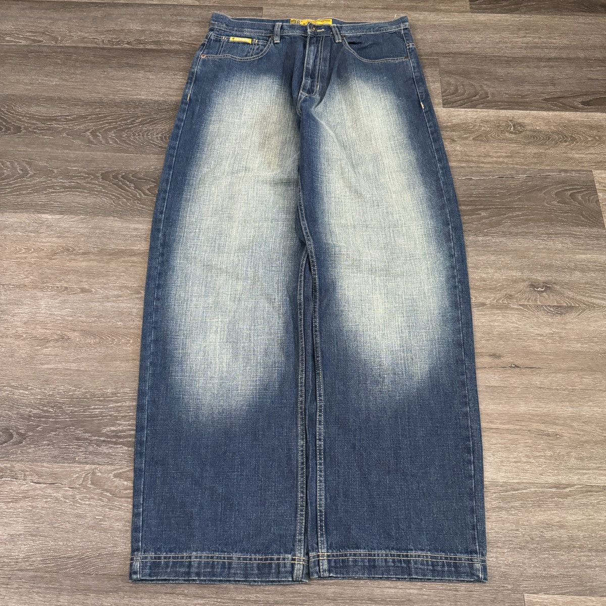 JNCO × Japanese Brand × Vintage Crazy Vintage y2k Concrete unique faded archive style jeans Size US 34 / EU 50 - 2 Thumbnail
