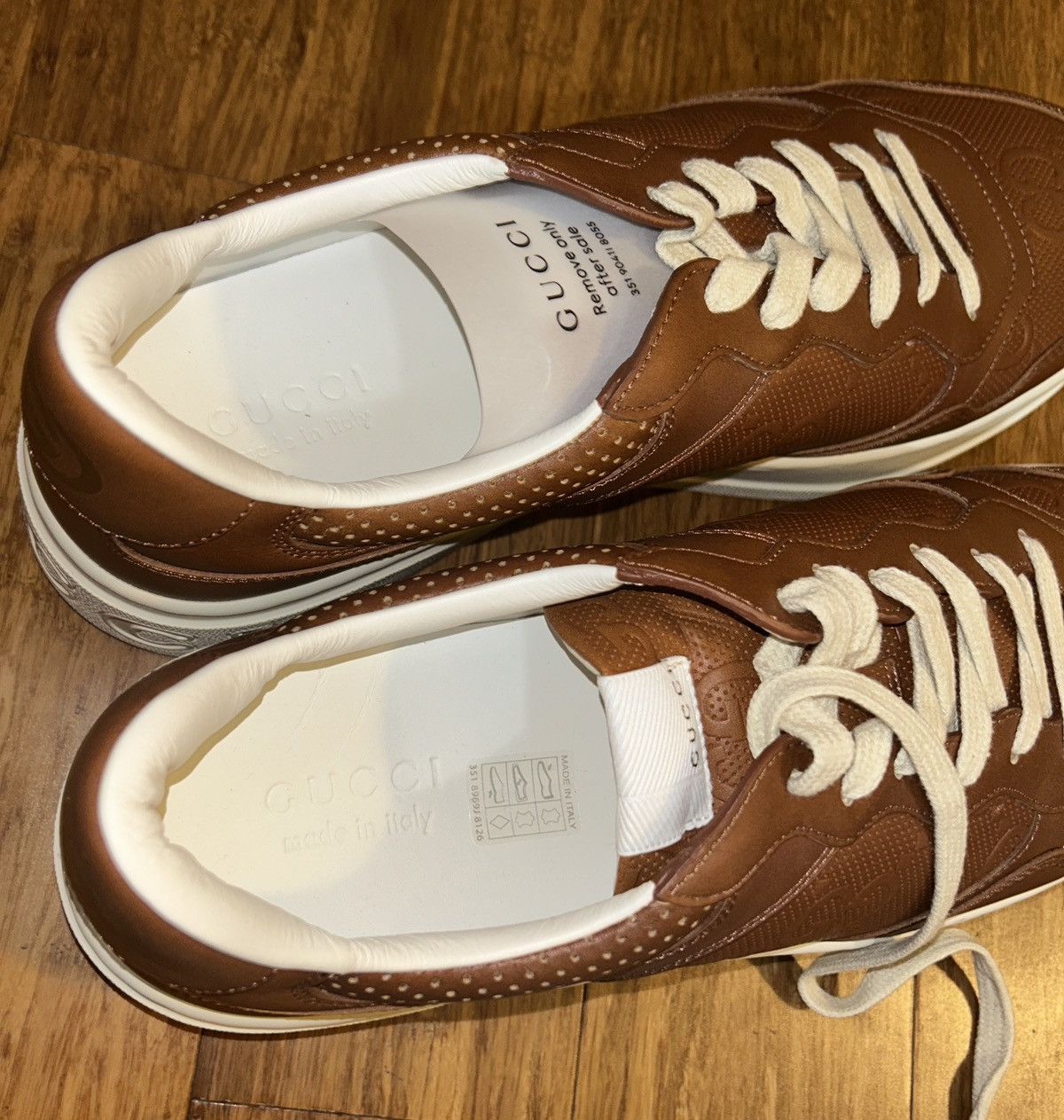 Gucci Gucci GG Logo Embossed Sneaker Size US 12 / EU 45 - 8 Thumbnail