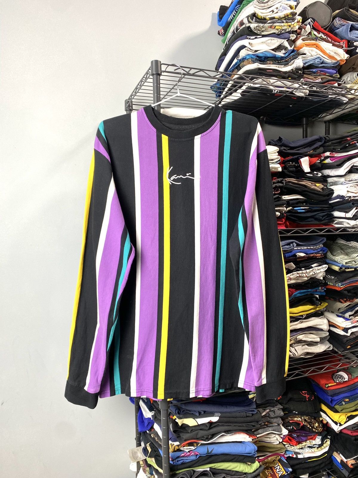 Karl Kani Vintage Karl Kani Longsleeve Striped ASAP Rocky Style Size US M / EU 48-50 / 2 - 1 Thumbnail