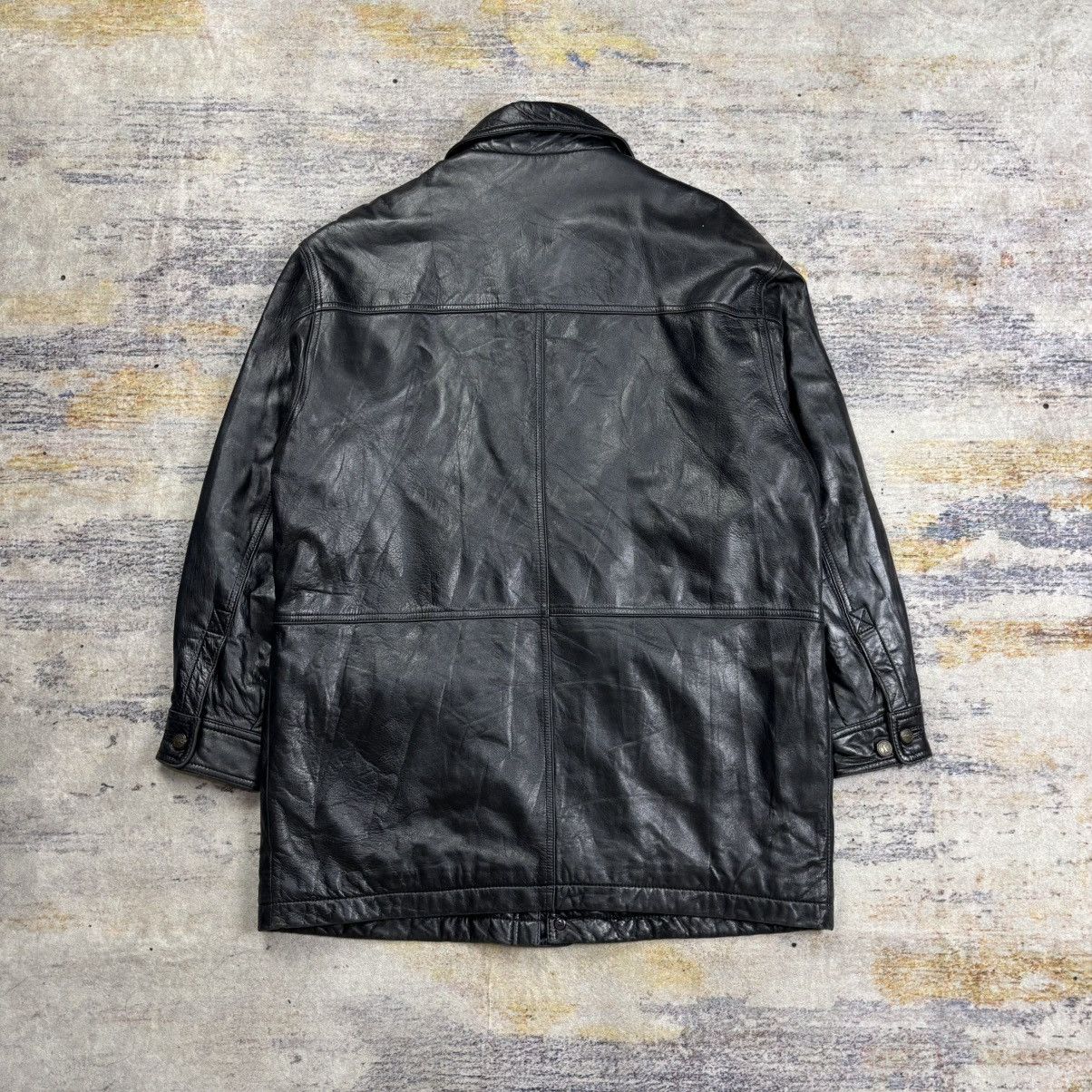 Yves Saint Laurent Vintage 90s Yves saint laurent embossed logo leather jacket Size US M / EU 48-50 / 2 - 4 Thumbnail