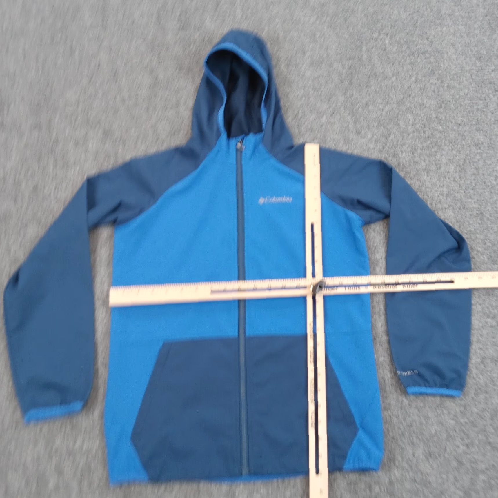 Vintage Columbia Youth Mens Large XL Windbreaker Blue Full Zip Hooded Jacket Size US L / EU 52-54 / 3 - 2 Thumbnail