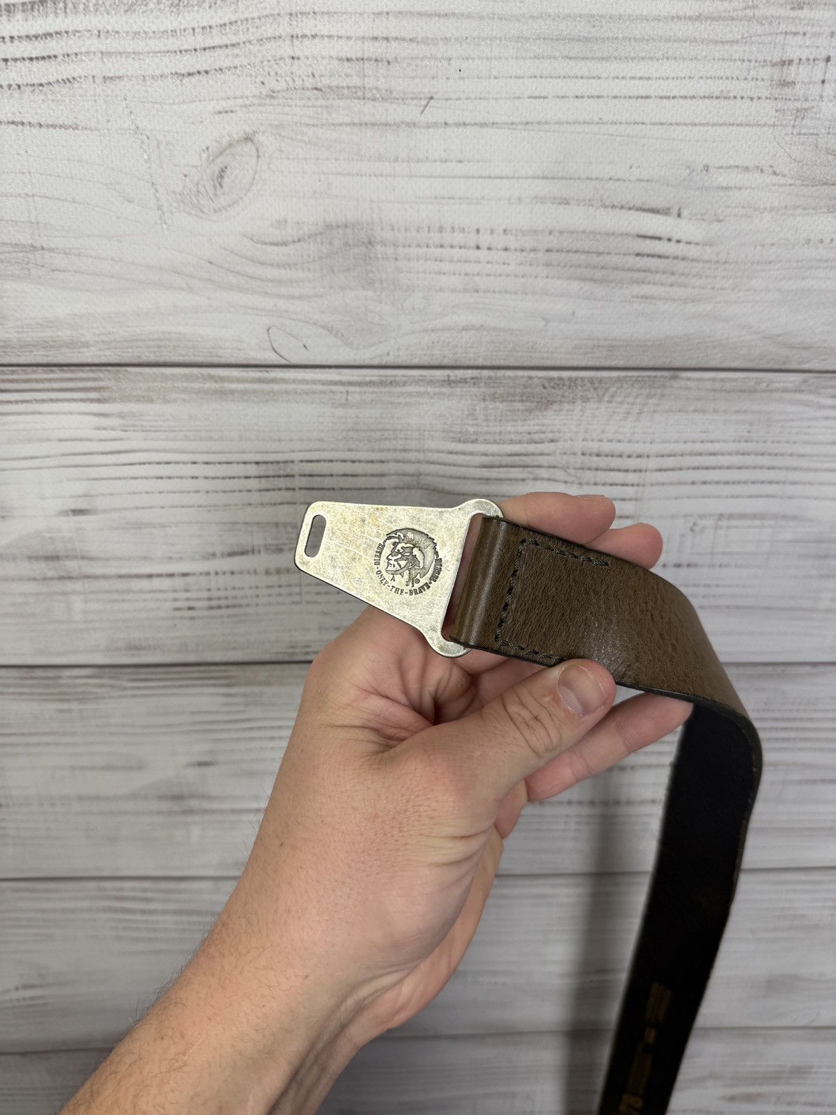 Diesel Y2K Diesel Belt Leather Metal Logo Japanese Size ONE SIZE - 10 Thumbnail
