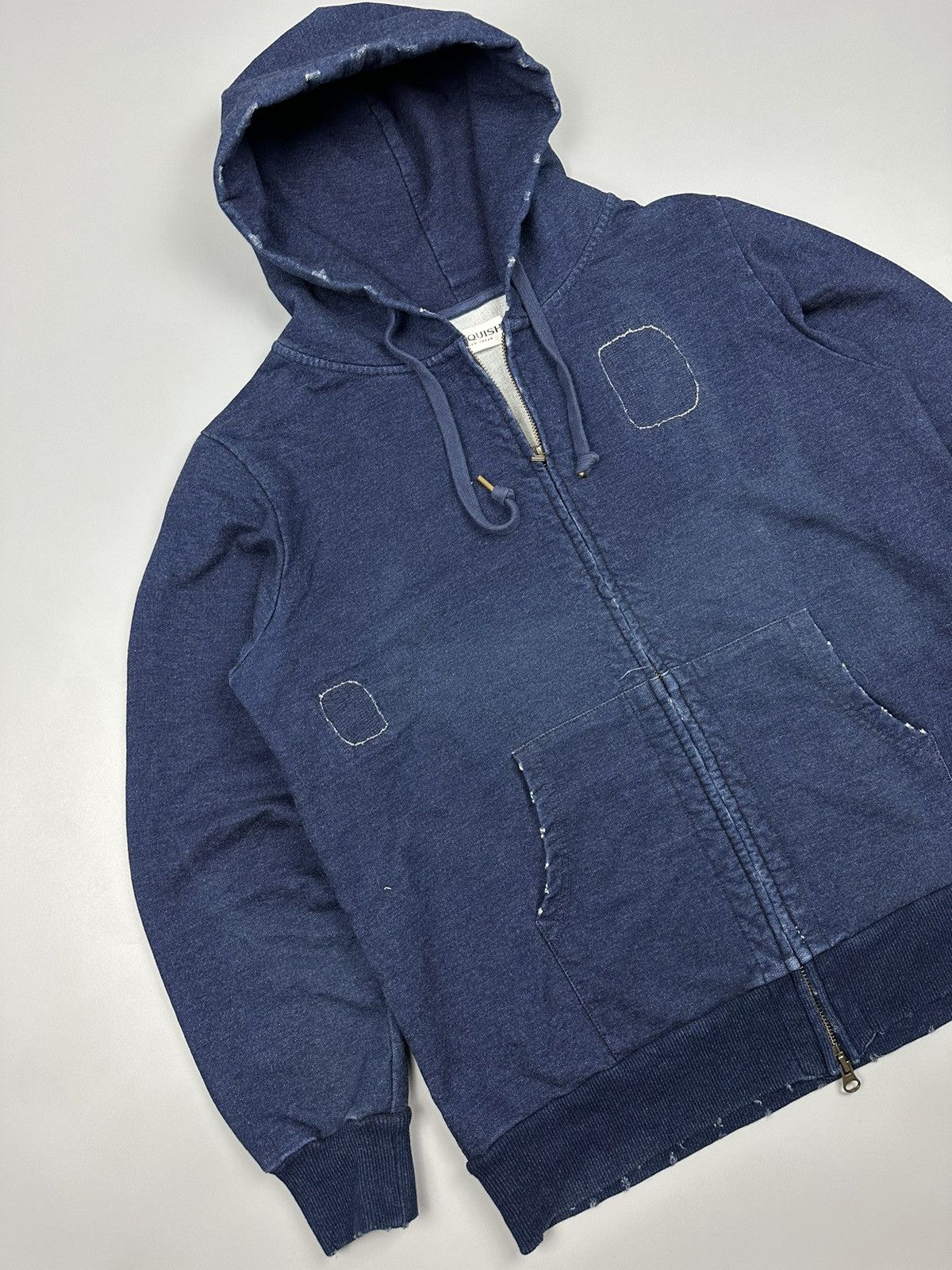 Japanese Brand Vanquish Sashiko Boro Zipper Hoodie Size US L / EU 52-54 / 3 - 3 Thumbnail
