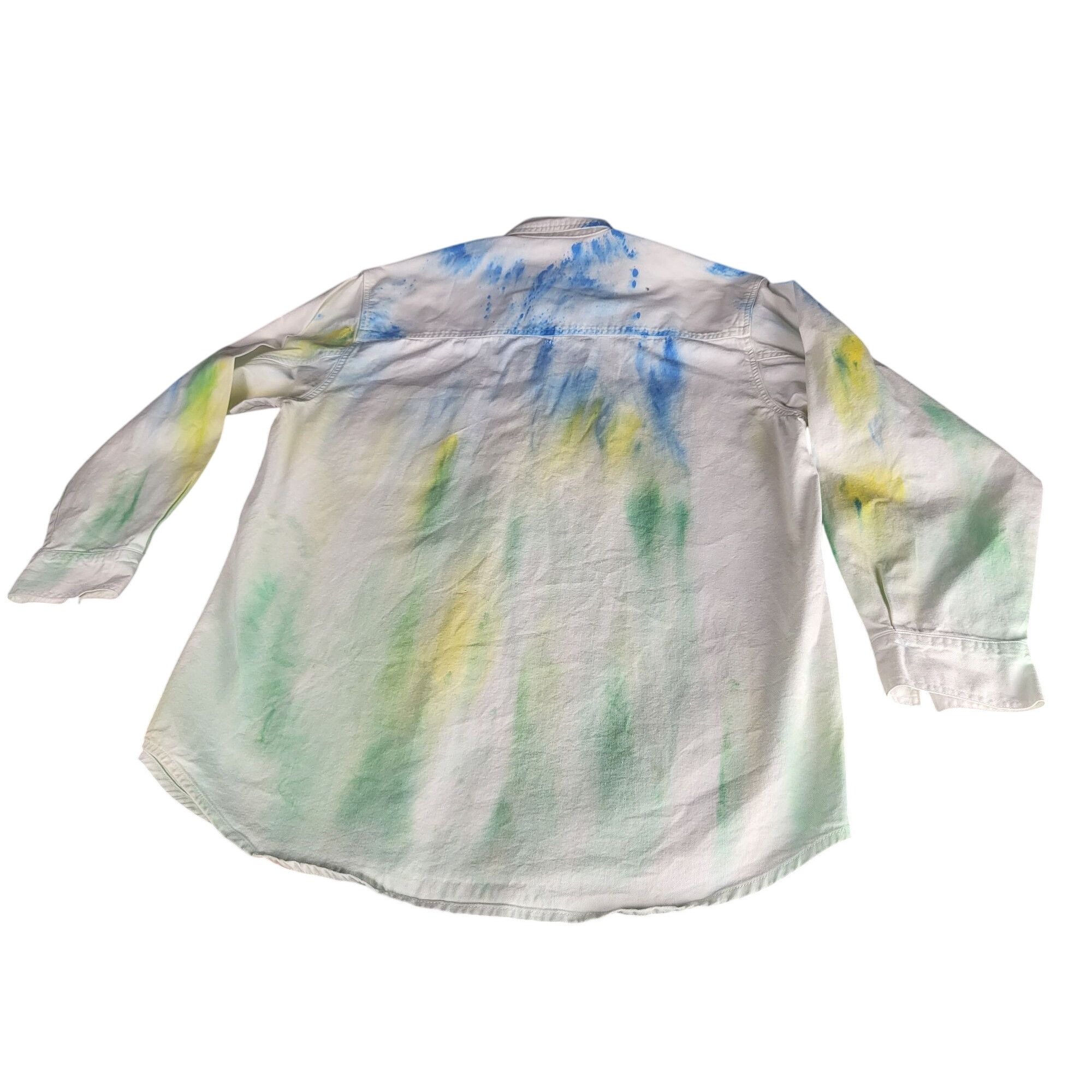 Levi's Levis Red Tab Cotton Paint Shirt Women Sz M Artistic Design Size M / US 6-8 / IT 42-44 - 3 Thumbnail