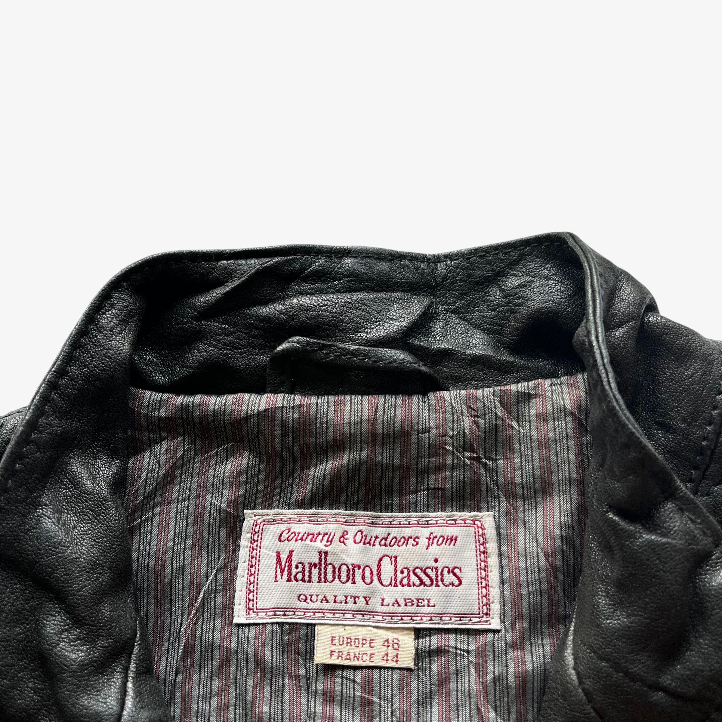 Marlboro Vintage 90s Women's Marlboro Quilted Leather Biker Jacket Size S / US 4 / IT 40 - 2 Thumbnail