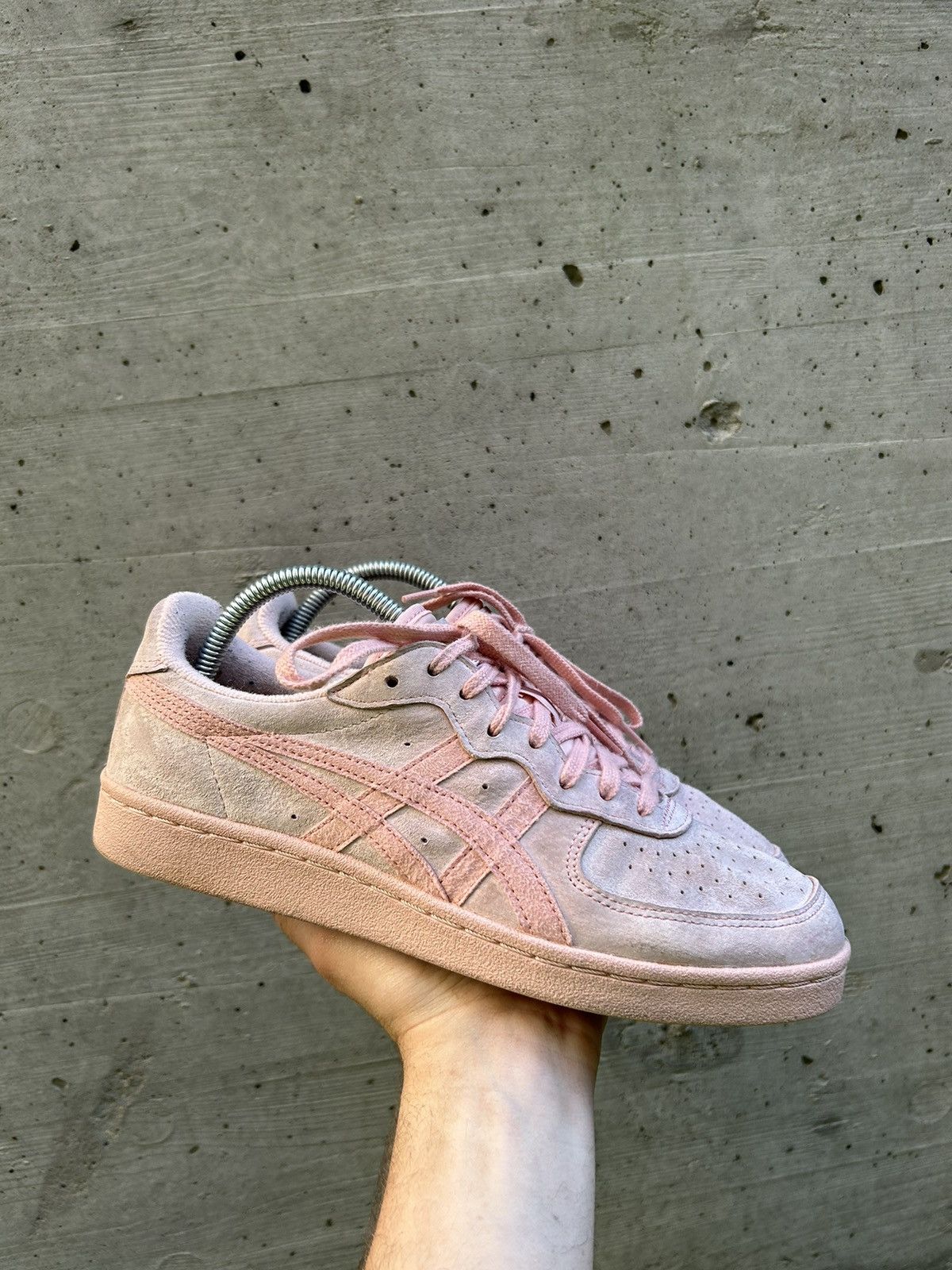 Onitsuka Tiger Gsm Evening Sang Pink Leather Shoes, Men's (Size 7)