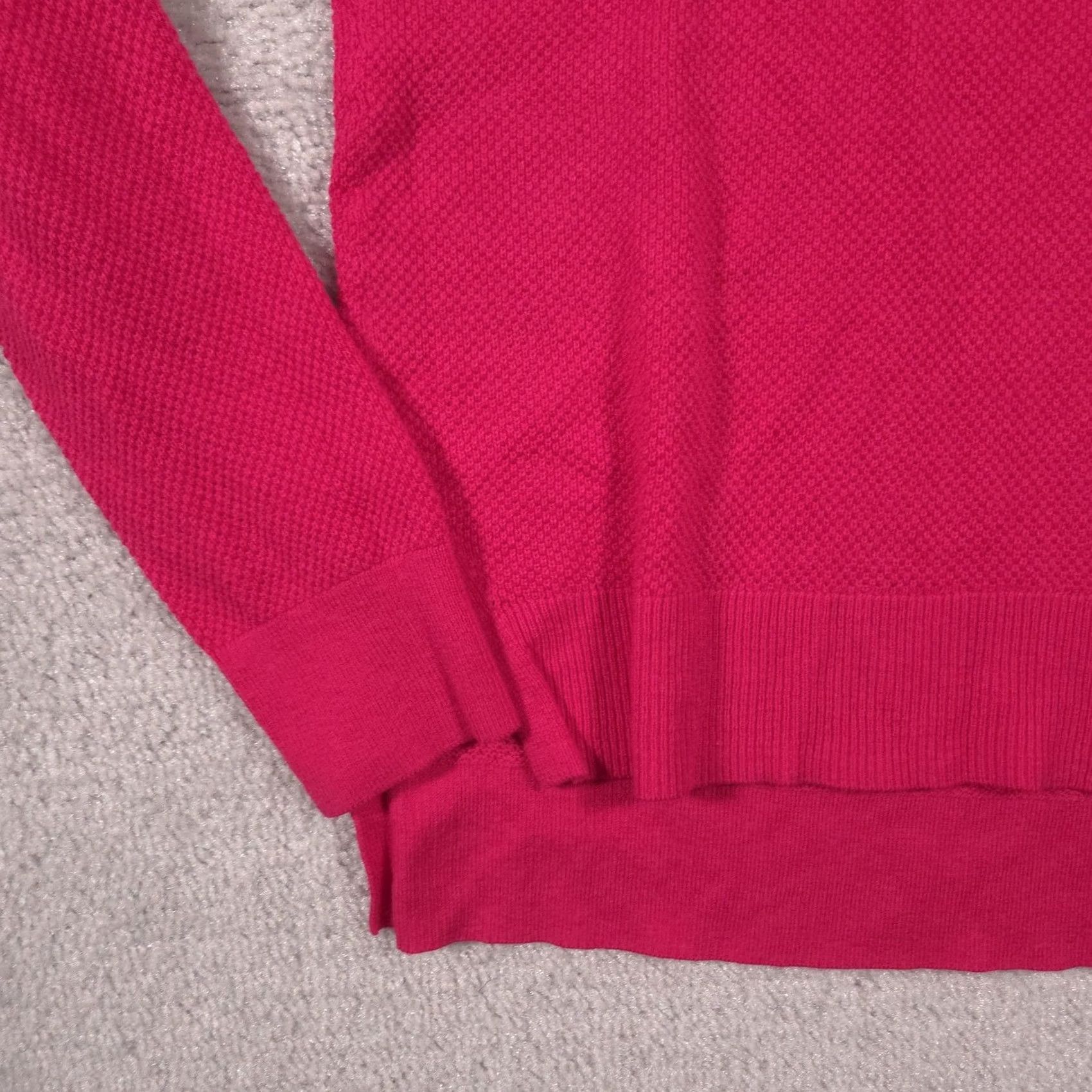 Gap Gap Sweater Womens S Pink V-Neck Waffle Knit Pullover Long Sleeve Pullover Casual Knit Slim Raglan Cuffs Hem Size S / US 4 / IT 40 - 4 Thumbnail