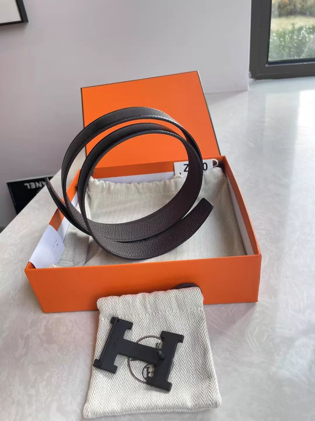 Hermes HERMÈS Reversible Belt 3cm B Stamp 108cm New Size ONE SIZE - 5 Thumbnail