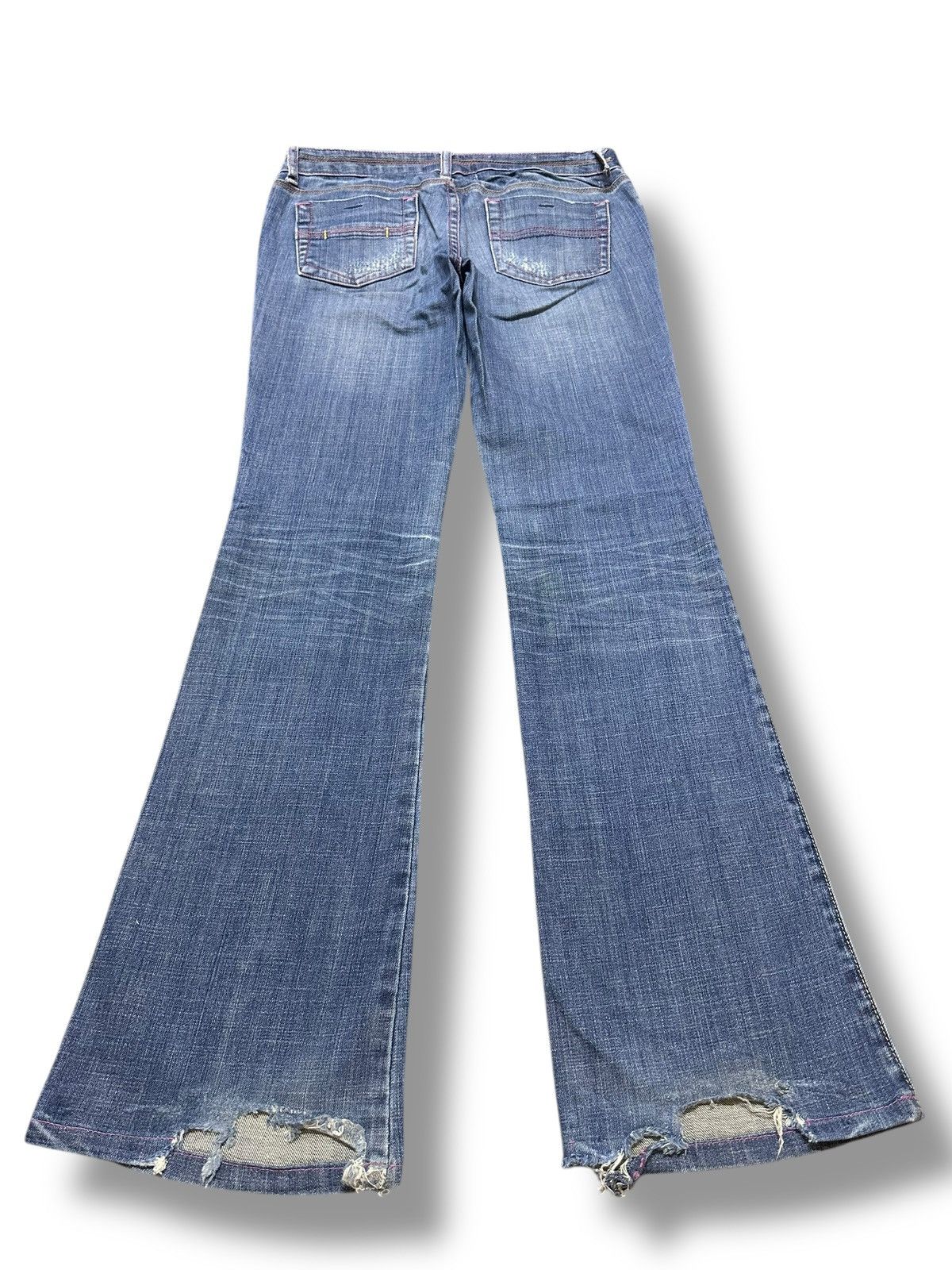 Japanese Brand Striked Jeans With Flare and Bootcut Style Faded Wash Size US 30 / EU 46 - 2 Thumbnail