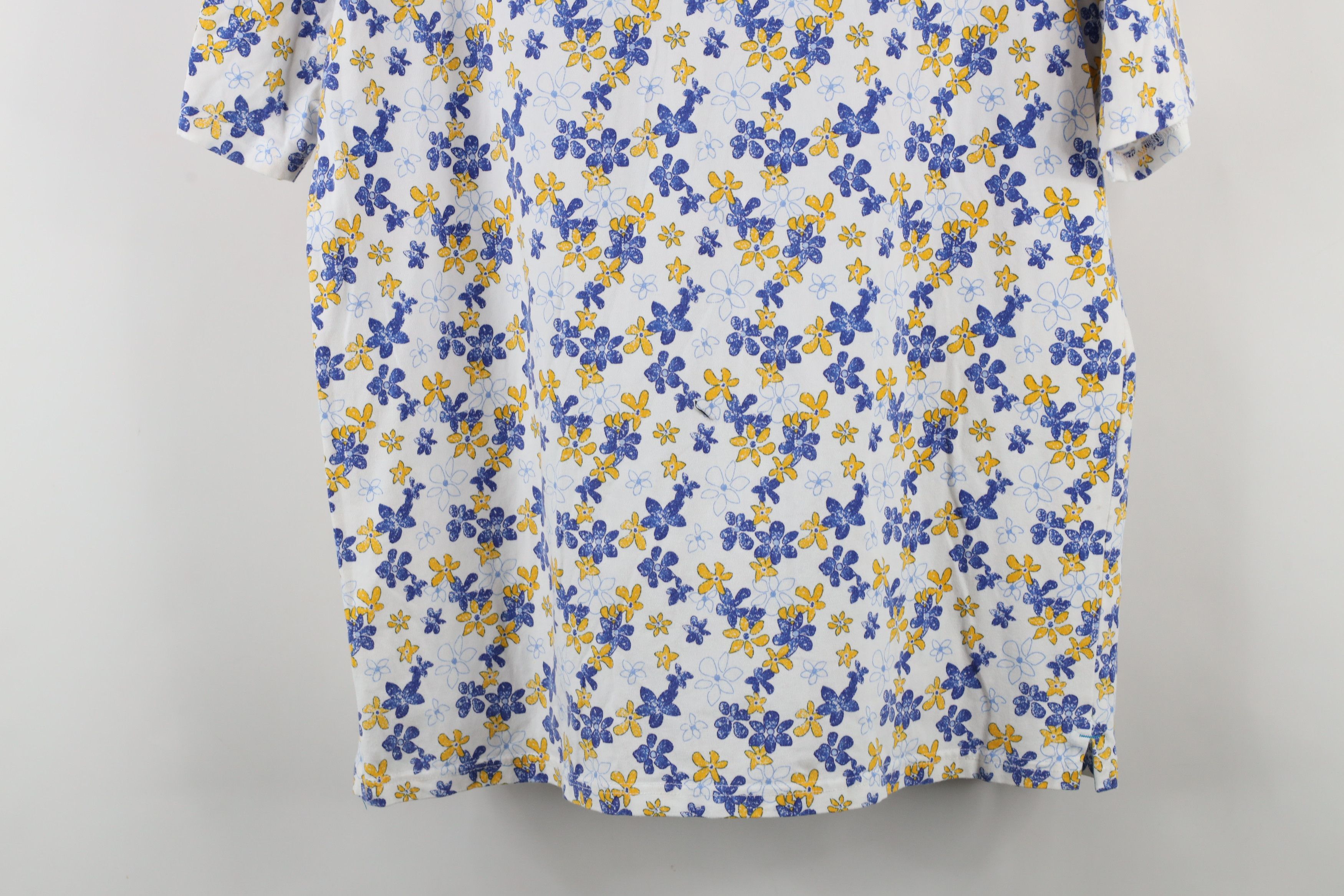 Vintage × johnnie-O Johnnie O Floral Flower All Over Print Stretch Polo Shirt Size US M / EU 48-50 / 2 - 12 Thumbnail