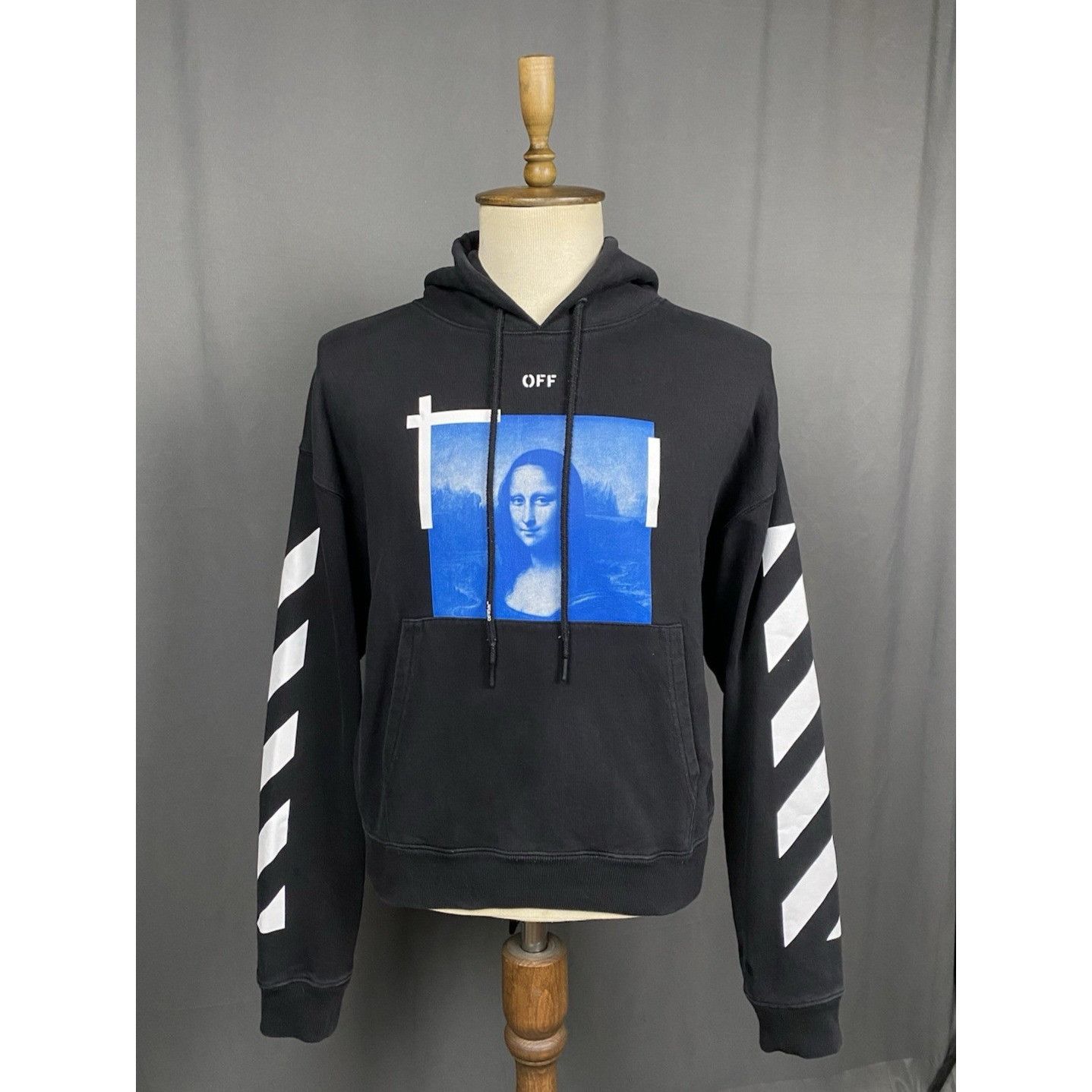 Off-White Off-White Auth Mona Lisa Big Logo Men's Black Hoodie Sweater Size US L / EU 52-54 / 3 - 1 Thumbnail