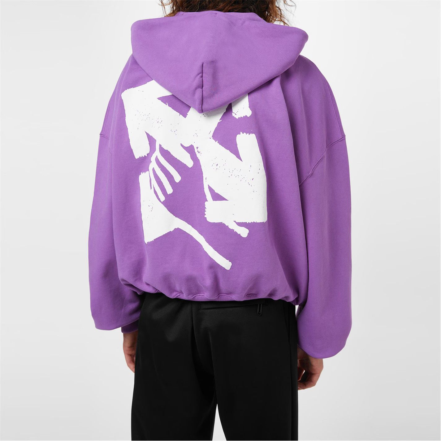 Off-White o1g2r1mq0226 Hand Arrow Oversized Fit Hoodie In Orchid Size US S / EU 44-46 / 1 - 4 Thumbnail