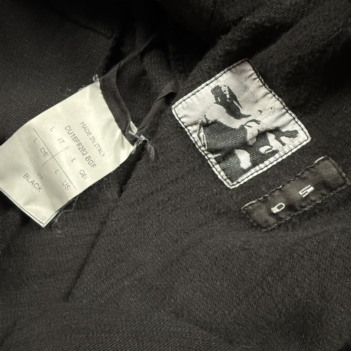 Rick Owens Rick Owens DRKSHDW Black Sweater Geometric Lines Layerd Size US L / EU 52-54 / 3 - 7 Thumbnail