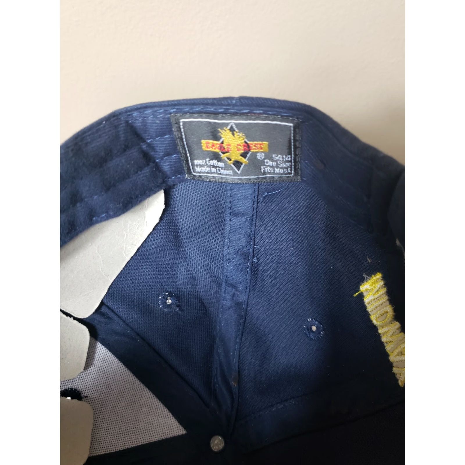 Vintage VINTAGE USS Midway CV-41 United States Navy Embroidered Strap Back Cap (NWOT) Baseball Cap Men One Size Blue Cotton Twill Adjustable Size ONE SIZE - 6 Thumbnail
