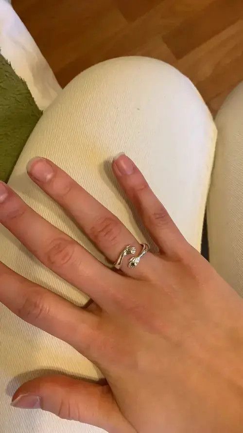 Jewelry Etsuko x Marie Silver Carved Hands Open Rings Size ONE SIZE - 3 Thumbnail