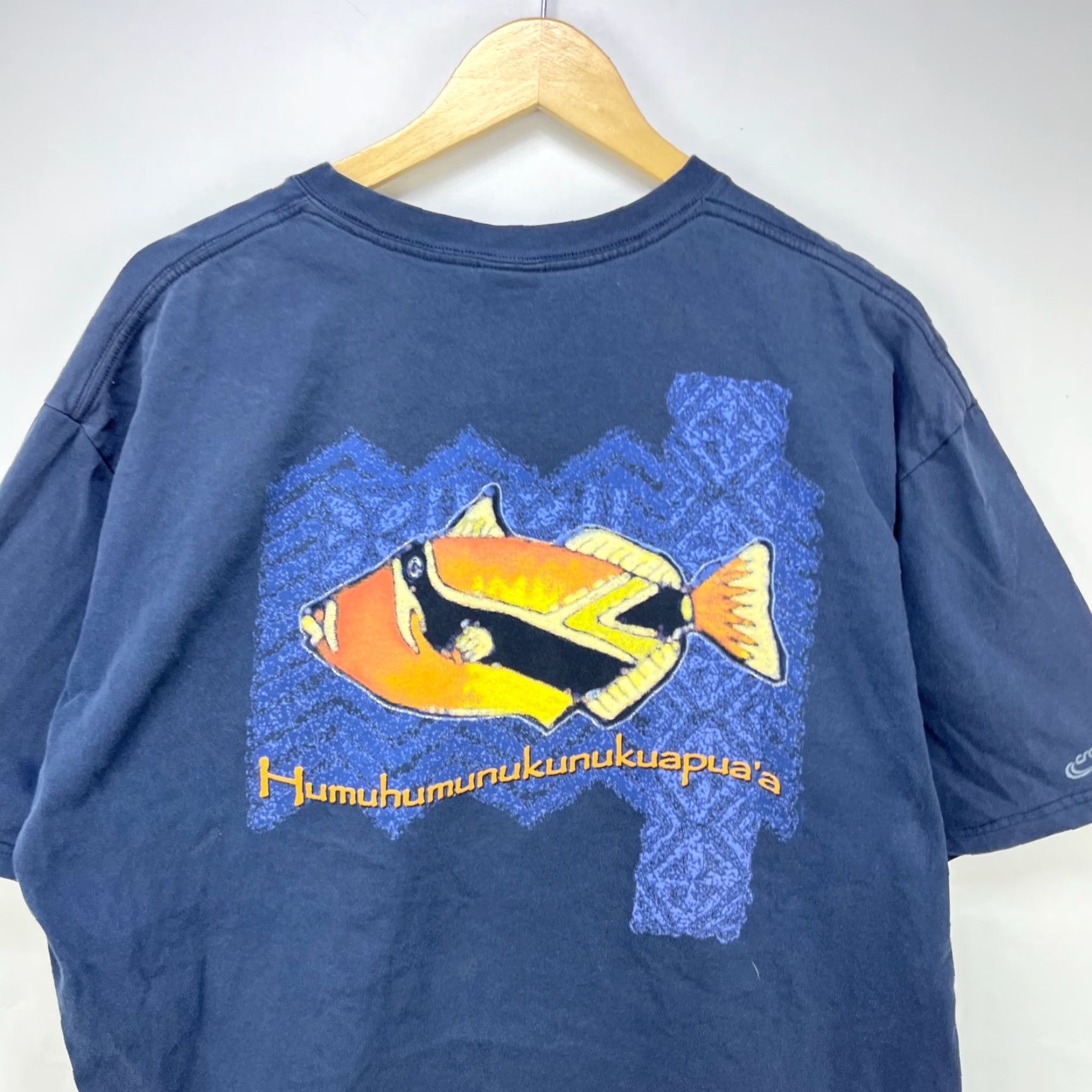 Vintage VINTAGE Crazy Shirts Shirt Men XL Blue 90s Hawaii Kaua'i Fish T-Shirt Size US XL / EU 56 / 4 - 2 Thumbnail