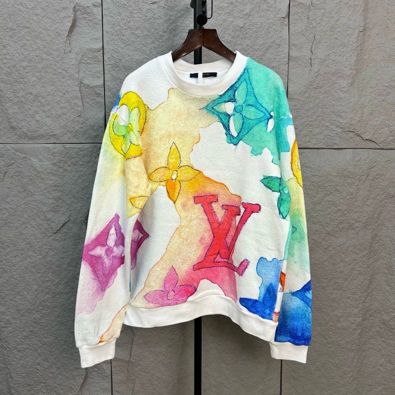 Louis Vuitton Louis Vuitton Colored ink three-flower round-necked pullov Size US M / EU 48-50 / 2 - 1 Thumbnail