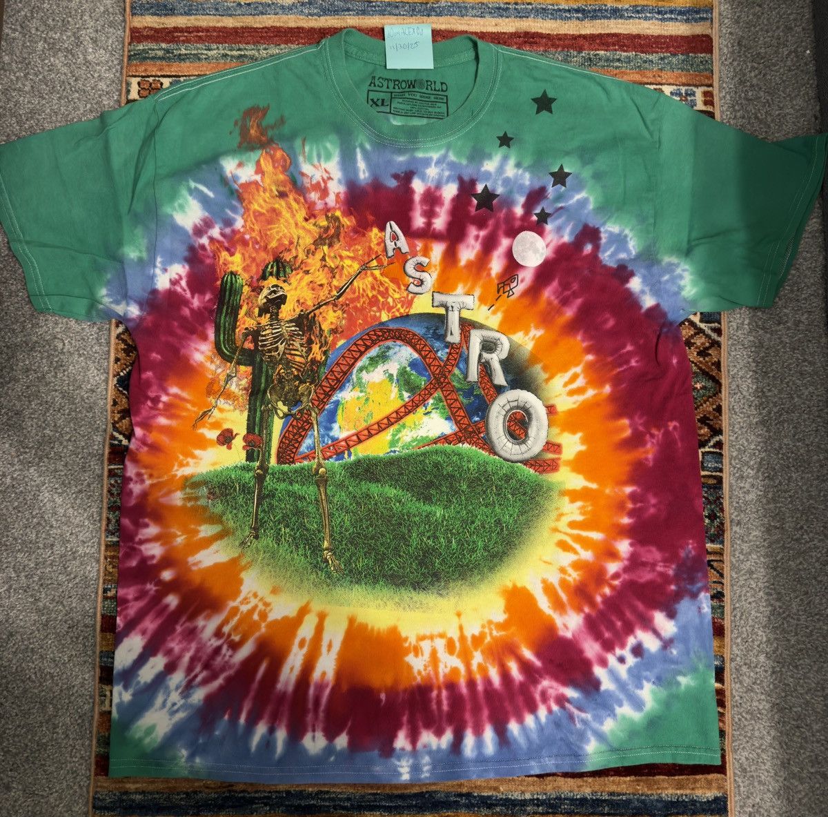 Travis Scott Astroworld Live In Europe Green Tee (93665-351