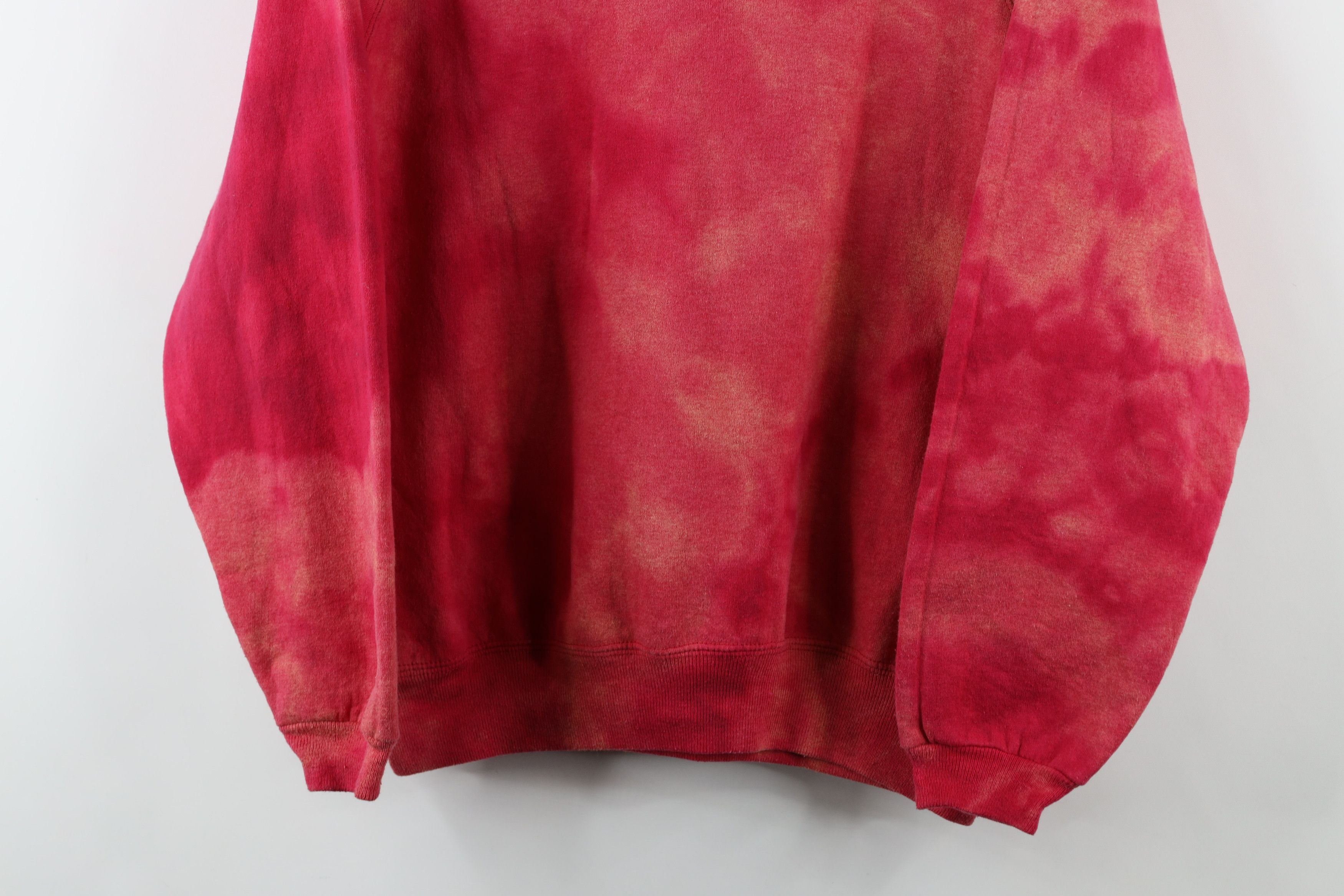 Vintage Vintage 90s Streetwear Acid Wash Crewneck Sweatshirt Red Size S / US 4 / IT 40 - 3 Thumbnail