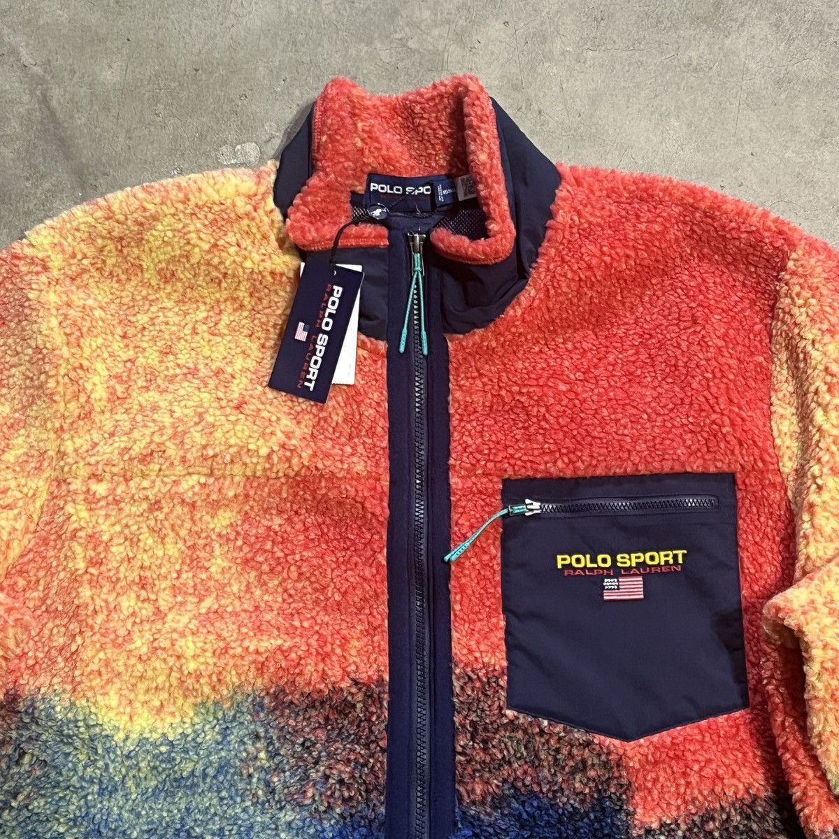 Polo Ralph Lauren Polo Sport Ralph Lauren Ombré Tie Dye Zip Fleece Size US XL / EU 56 / 4 - 2 Thumbnail
