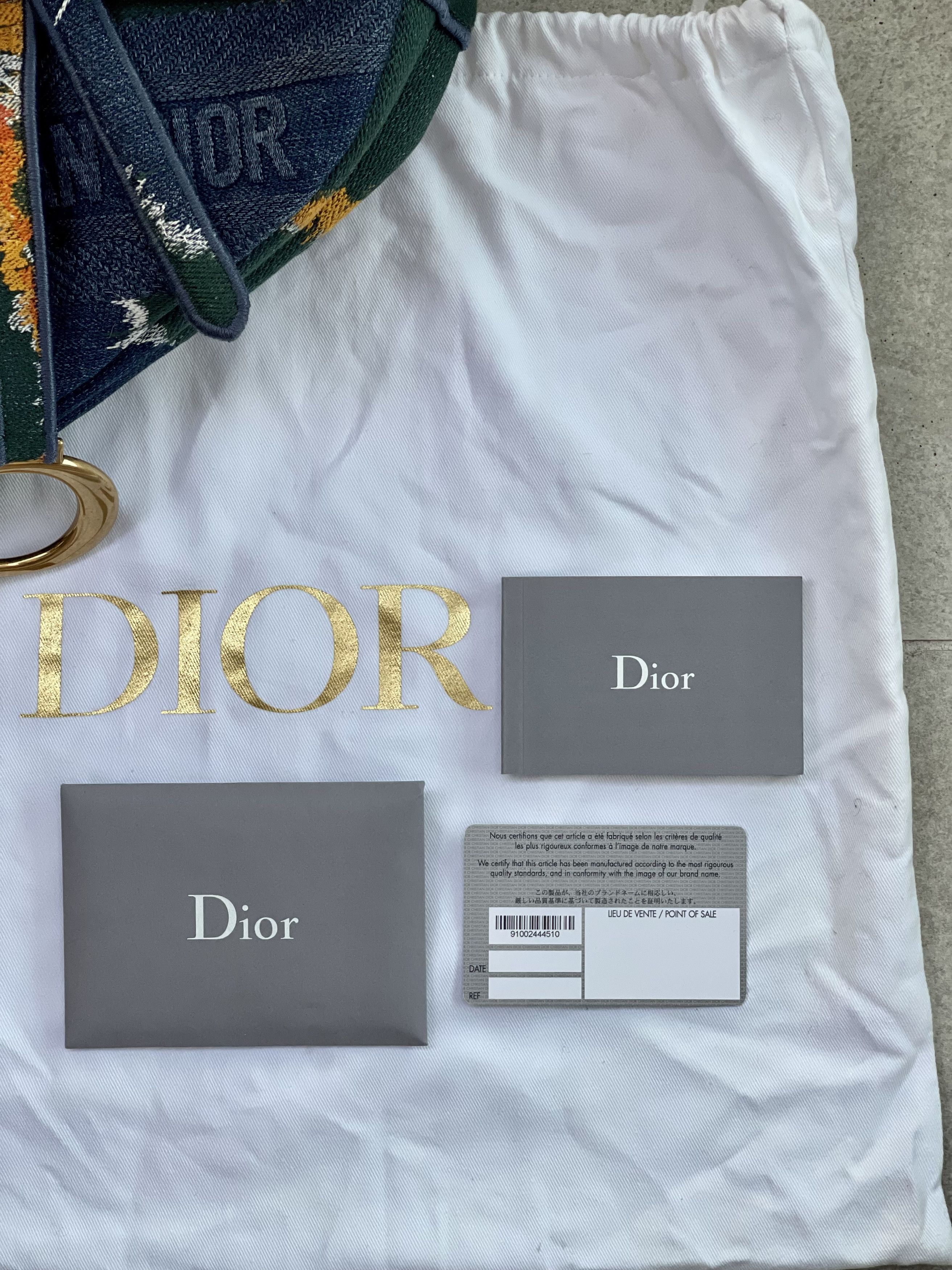 Dior Dior Embroidered Canvas Saddle Bags Vintage Olive Green Size ONE SIZE - 13 Thumbnail