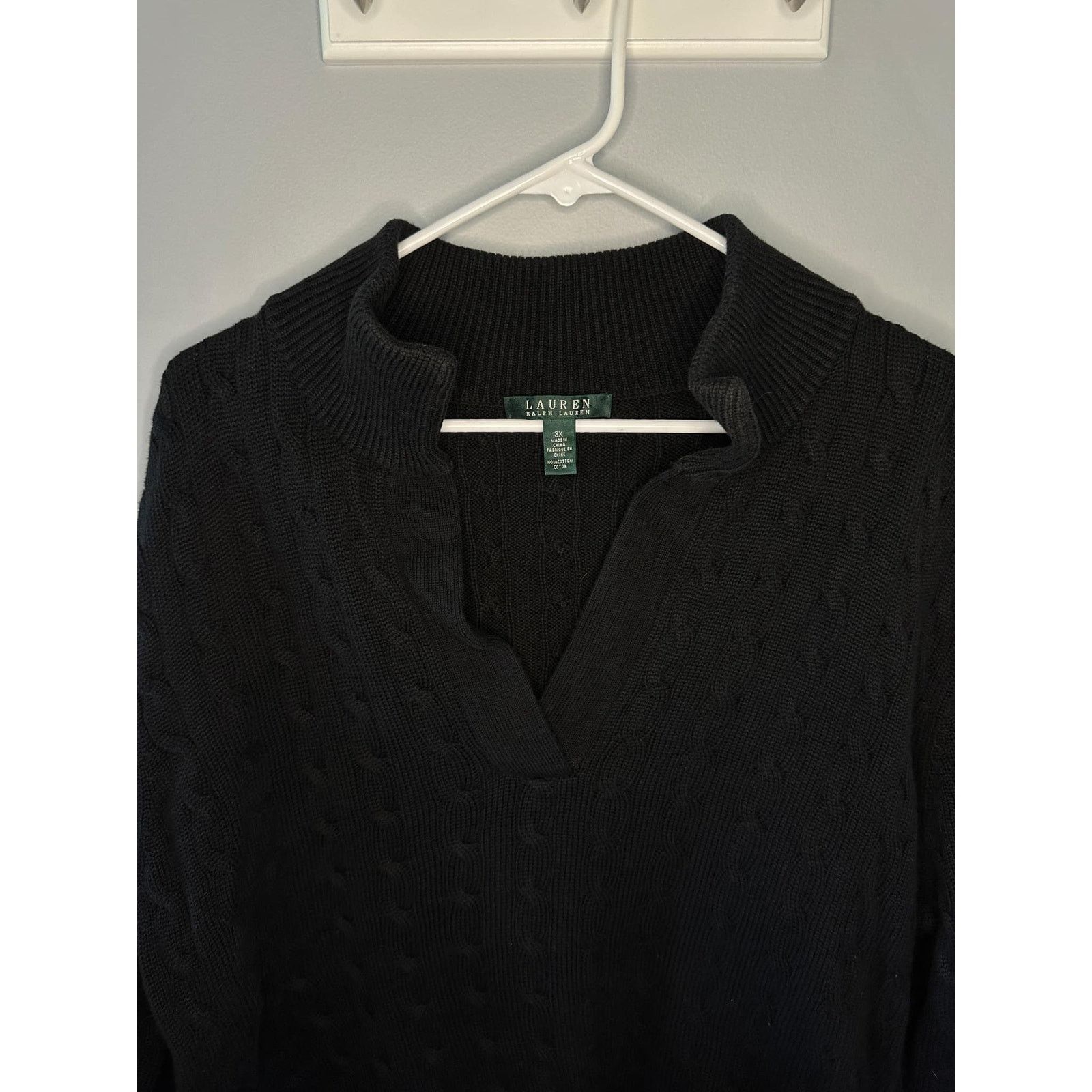 Lauren Ralph Lauren Lauren Ralph Lauren Knit Pullover Sweater Black Plus 3X Size 4XL / US 24-26 - 3 Thumbnail