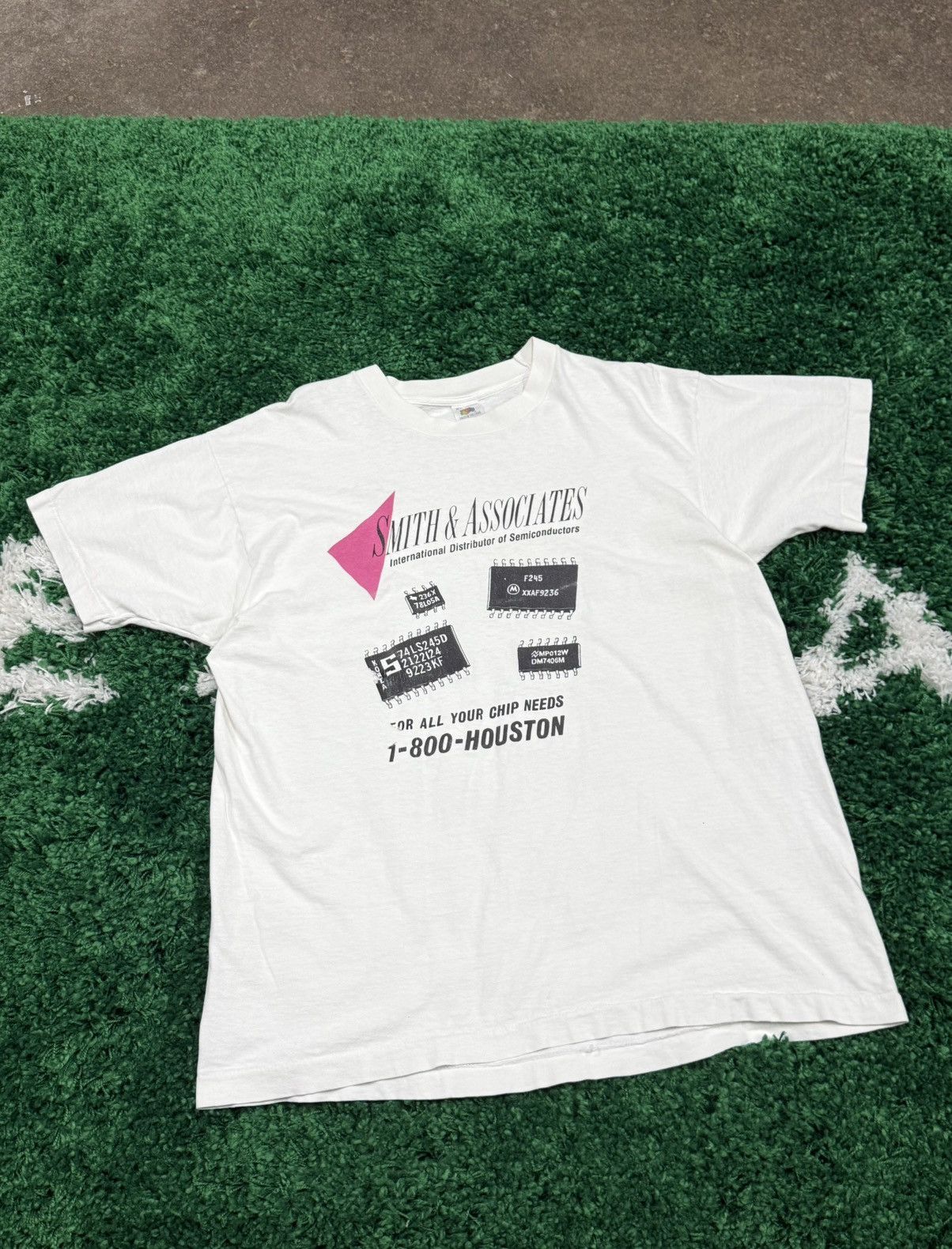 Fruit Of The Loom × Vintage Vintage Retro Computer Chip Semiconductor Houston Texas XL Size US XL / EU 56 / 4 - 1 Thumbnail