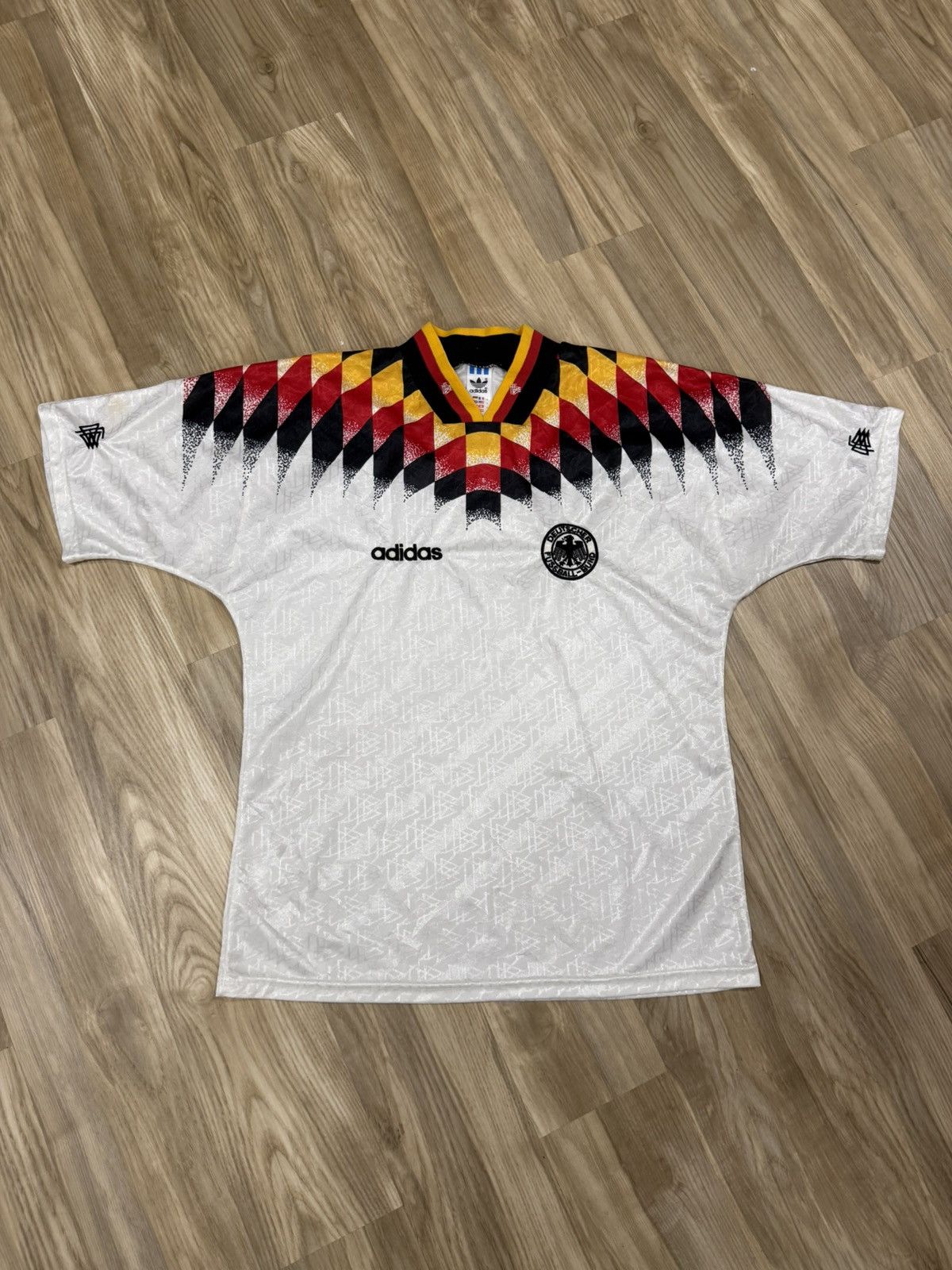 Adidas Vintage 1994-1996 Adidas Germany Home Football Jersey Size US L / EU 52-54 / 3 - 1 Thumbnail